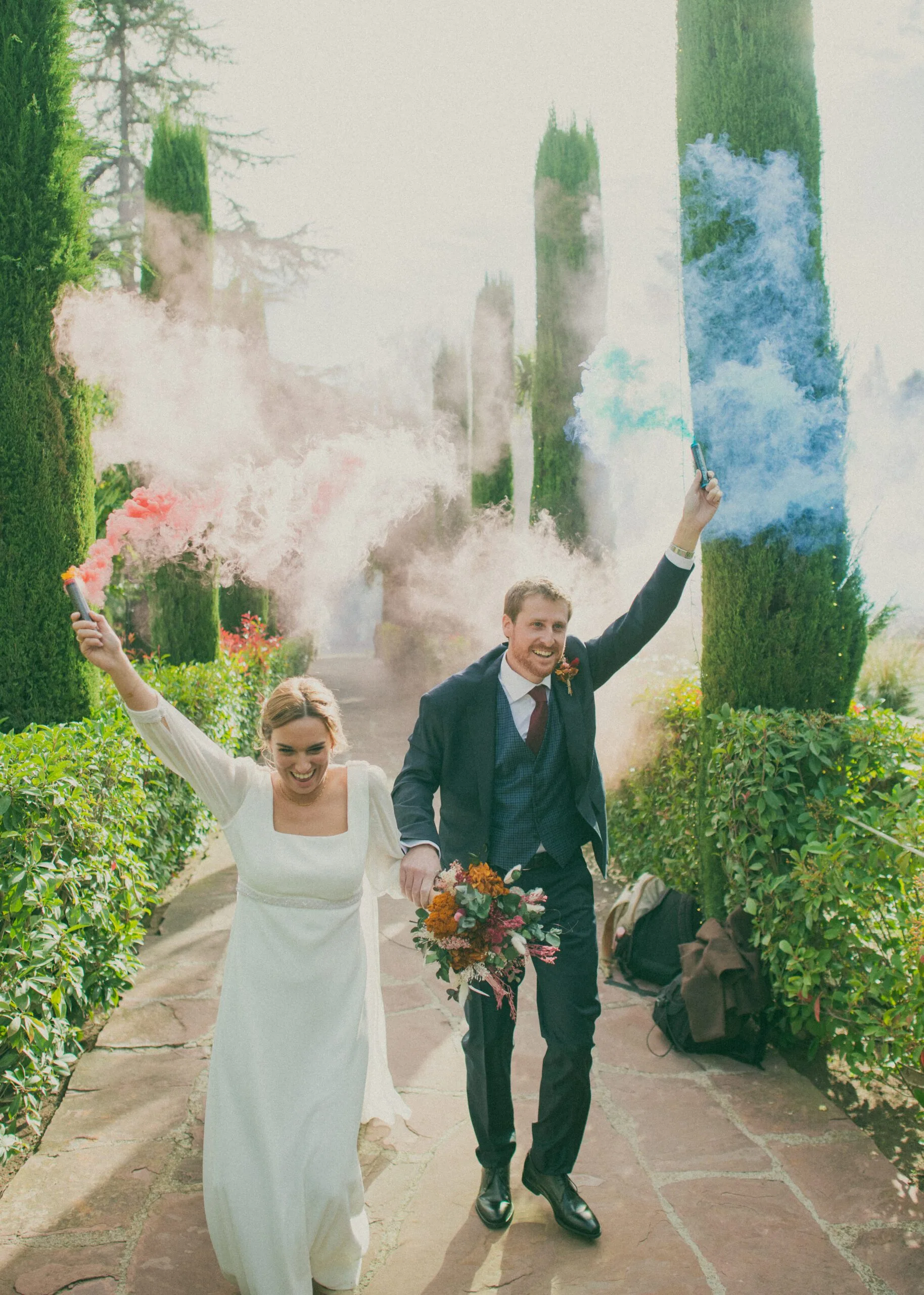 Bride and groom sharing a romantic moment - Wedding Photography in Barcelona