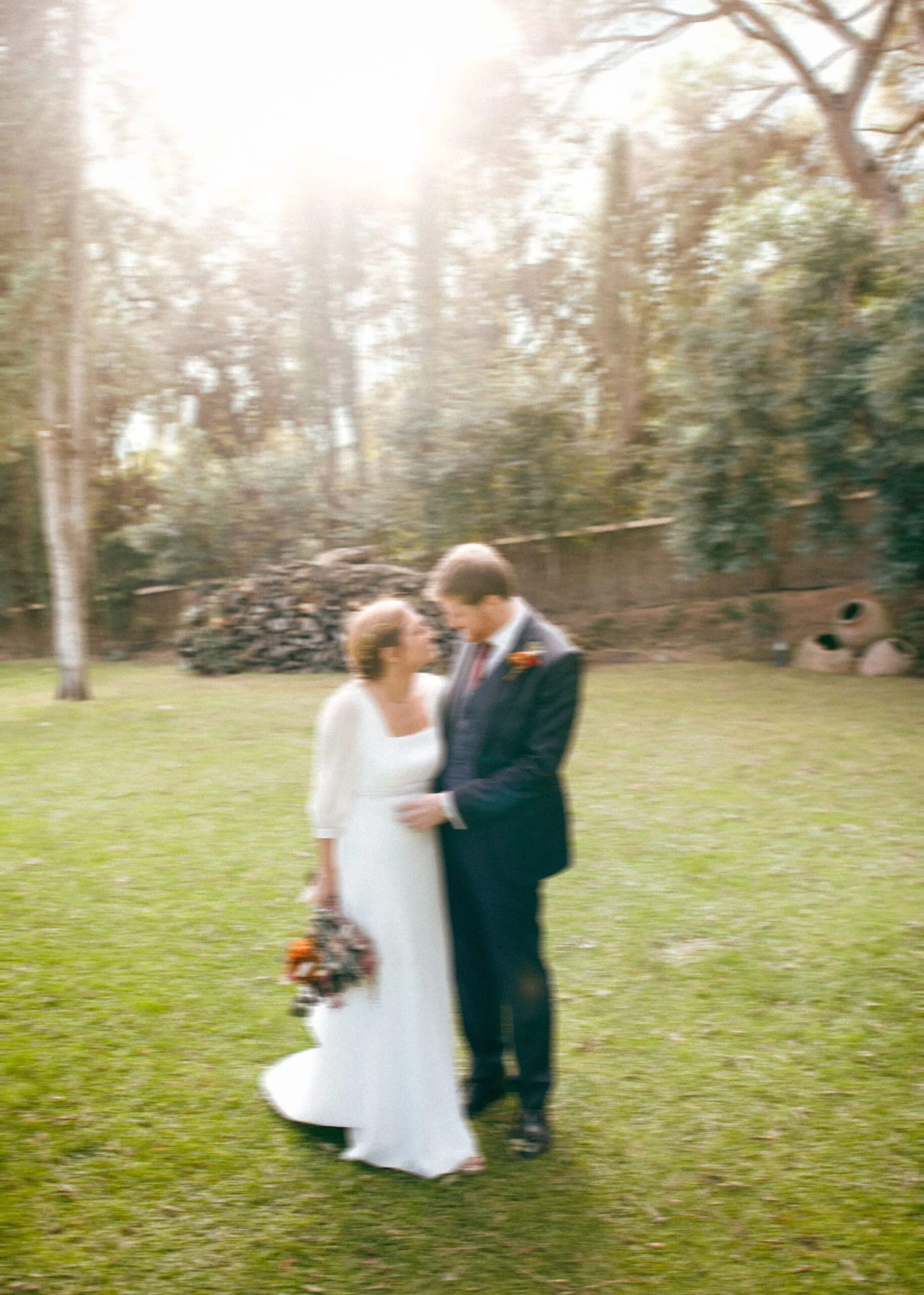 Bride and groom portrait in a picturesque setting - Wedding Photography in Barcelona