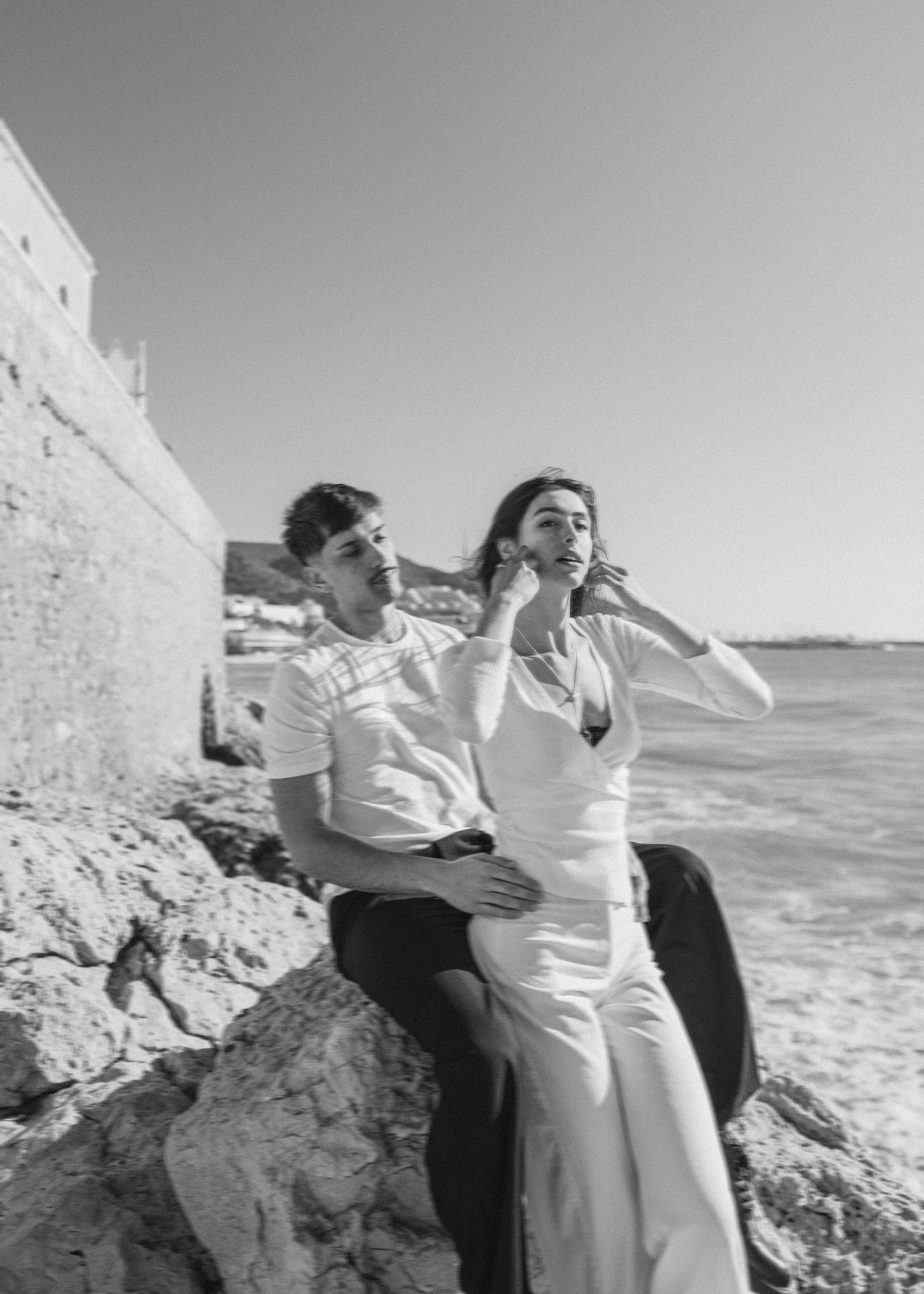Exploring Sitges' Streets: Creative Couple Photography