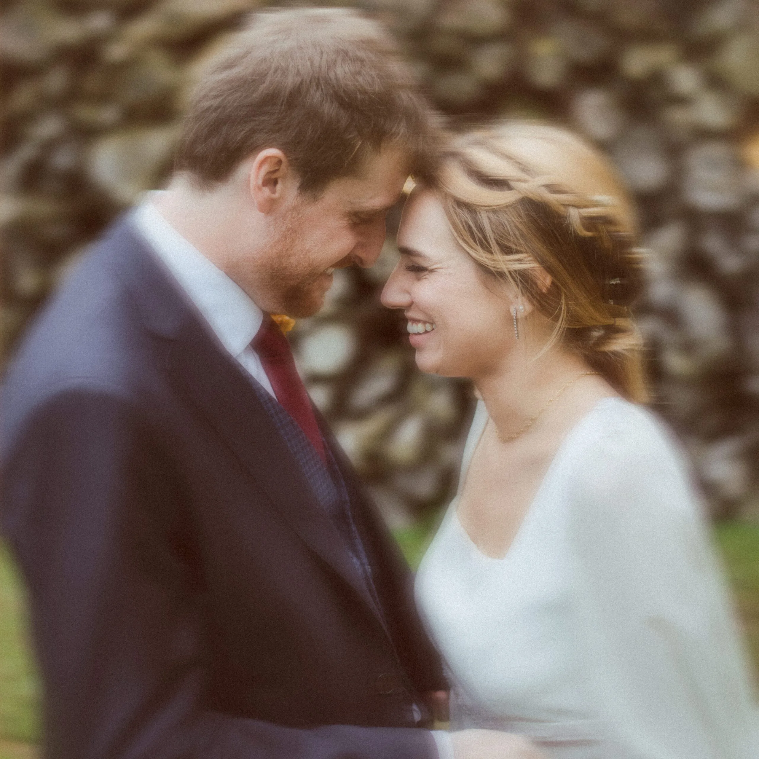 Bride and groom portrait in a picturesque setting - Wedding Photography in Barcelona