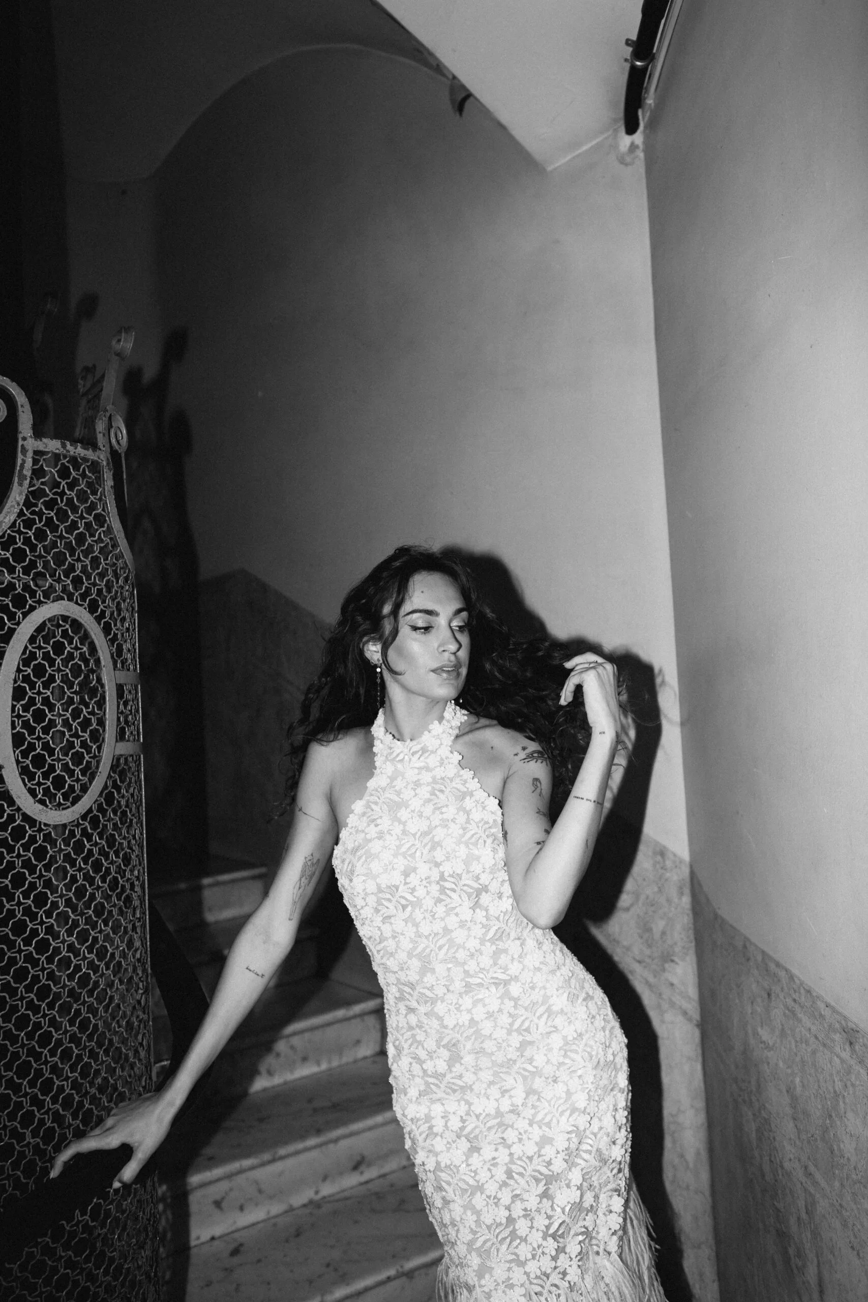 Elegant wedding dress by Ines di Santo at Bridal Avenue Barcelona