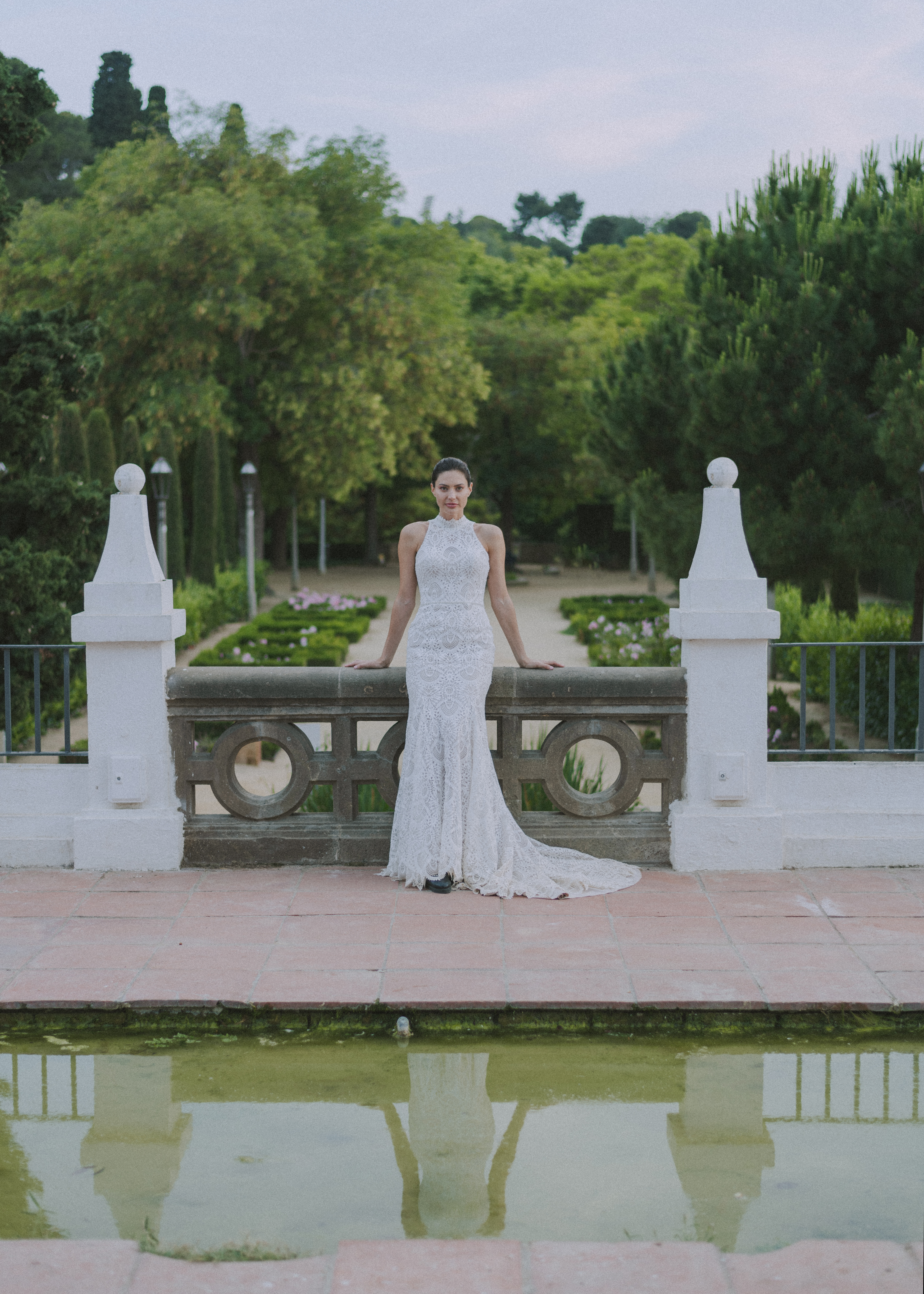 Wedding photographer in Barcelona - Wedding Bride and Groom Sunset Portrait