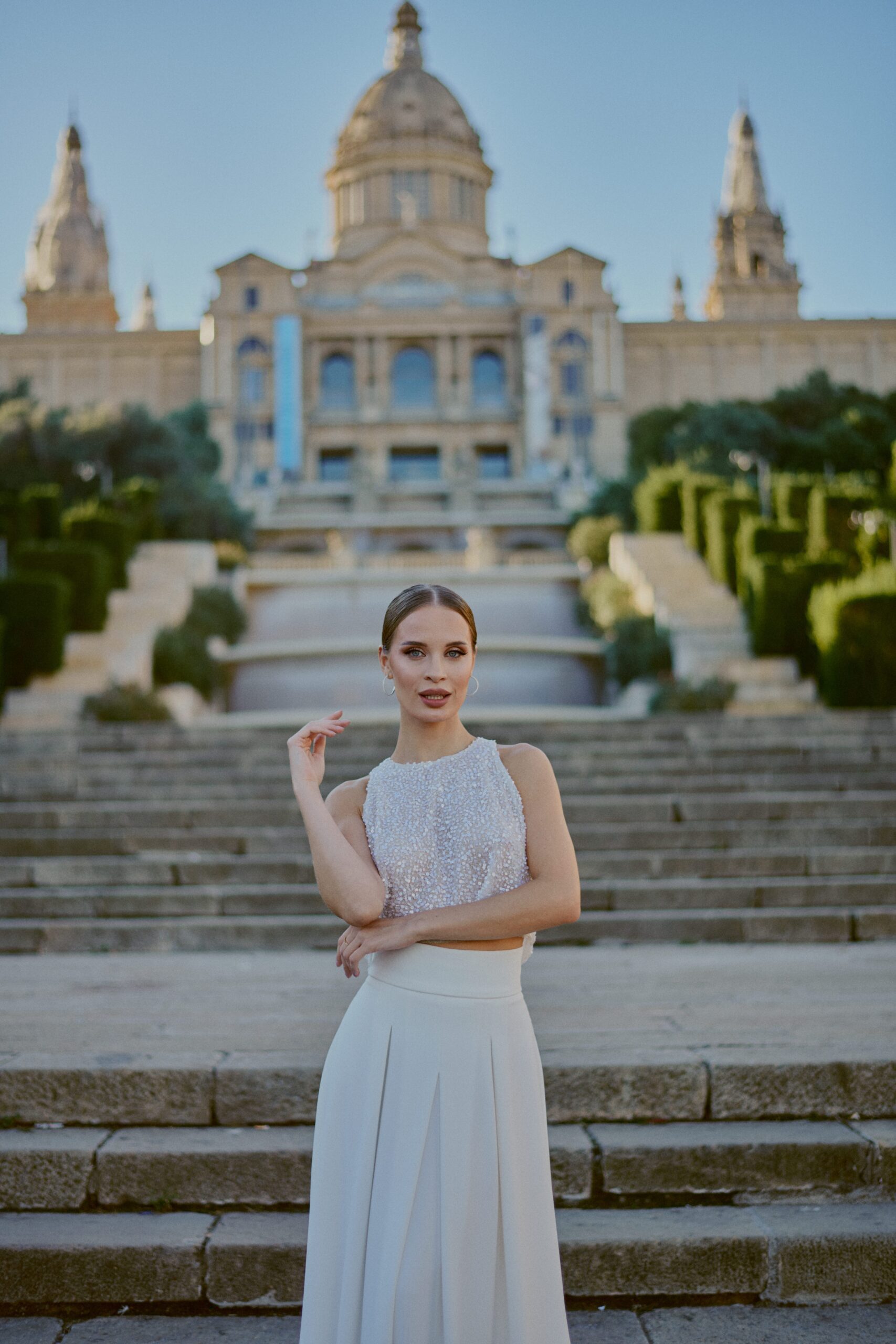 Wedding photographer Barcelona Bridal - photos with bridal dress