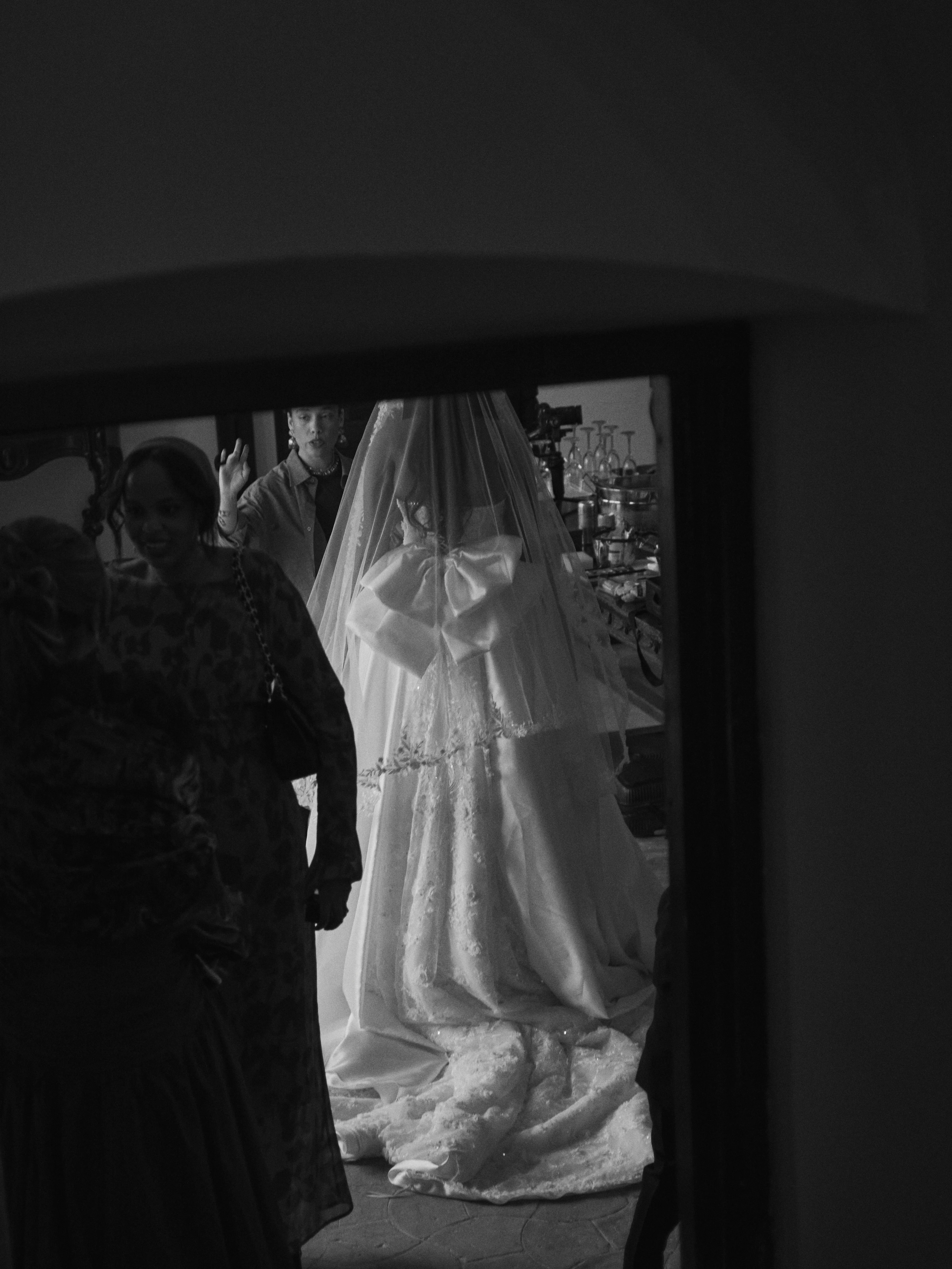 Bride and groom sharing a quiet moment