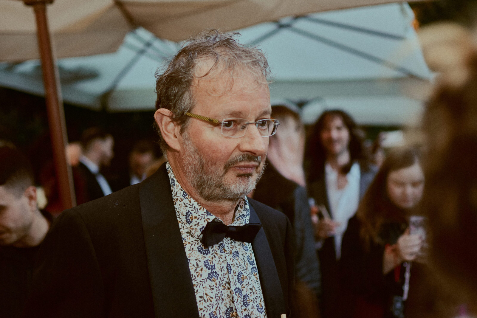 Guest laughing with friends