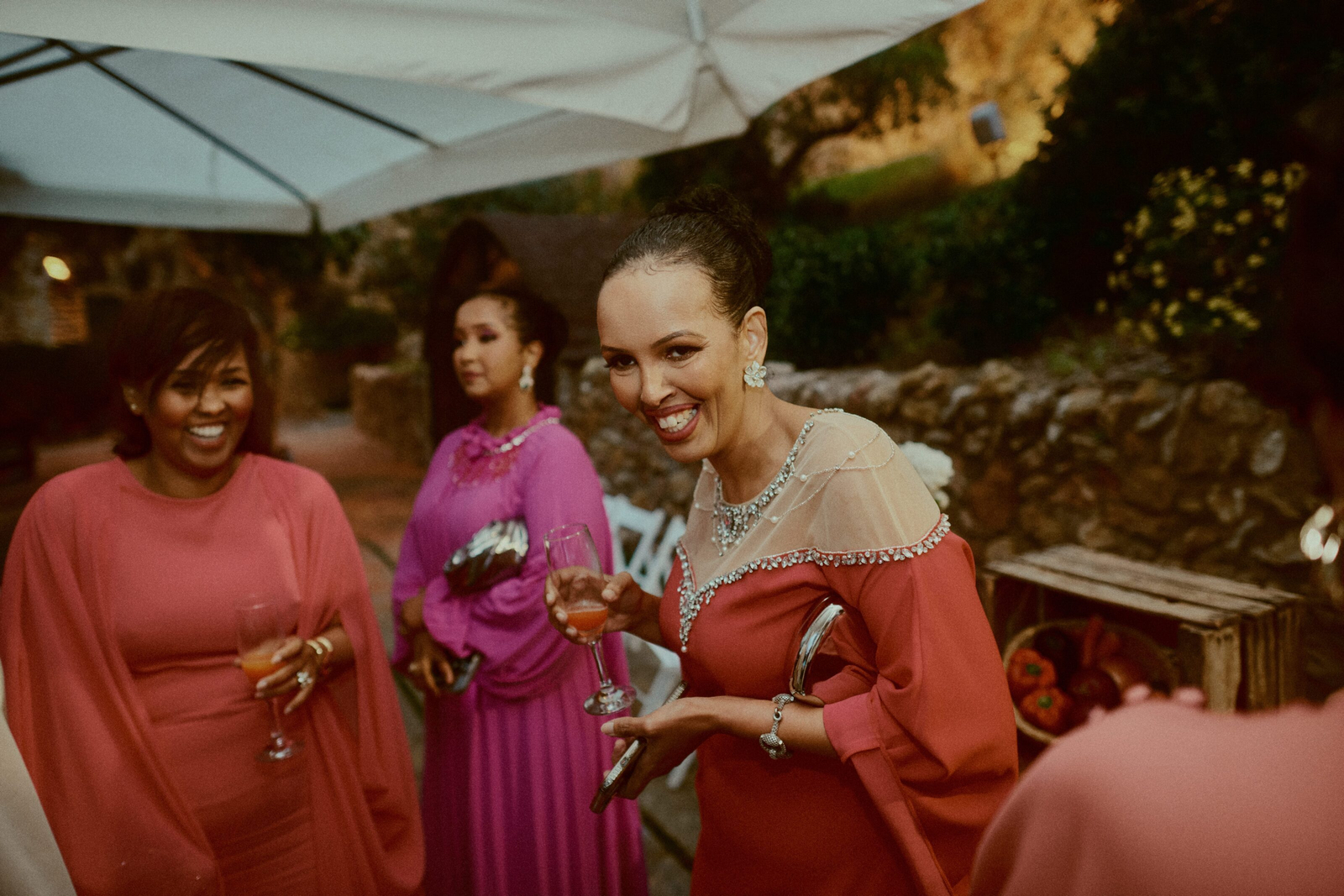 Guest with a happy expression