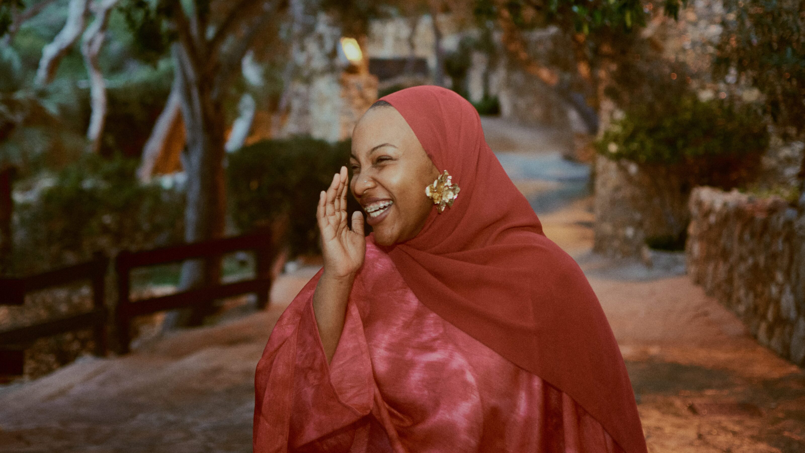 Guest sharing a laugh