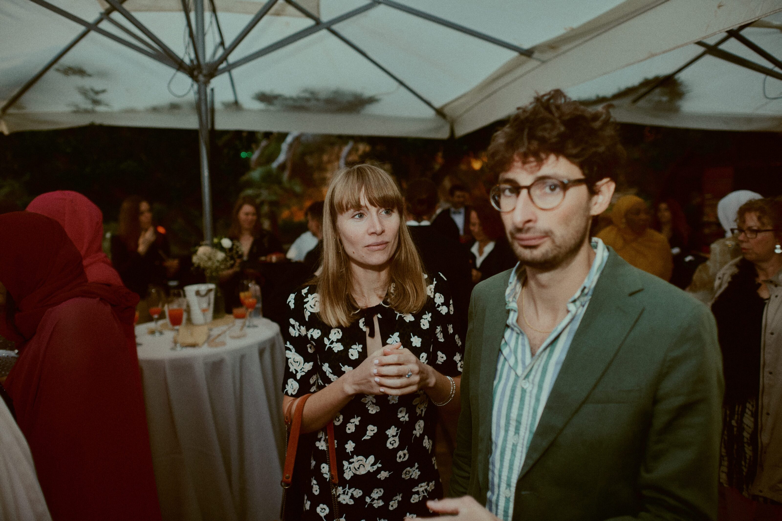 Group of friends enjoying the evening