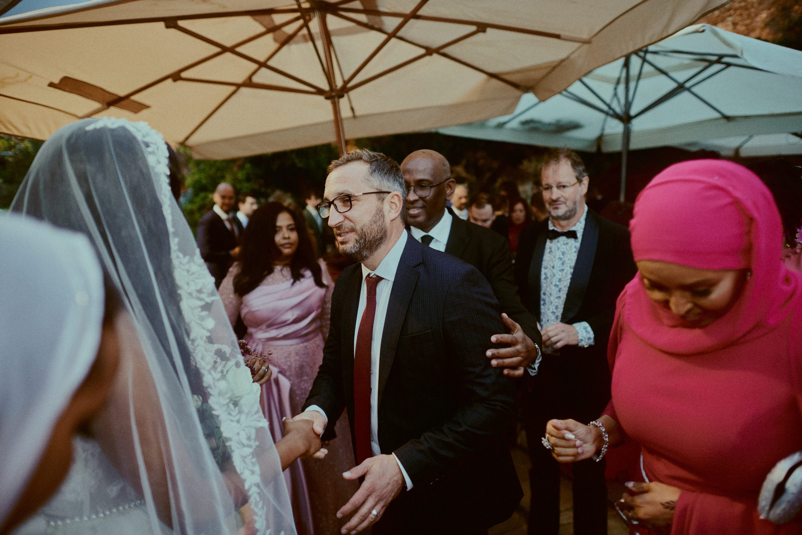 Guest dancing happily