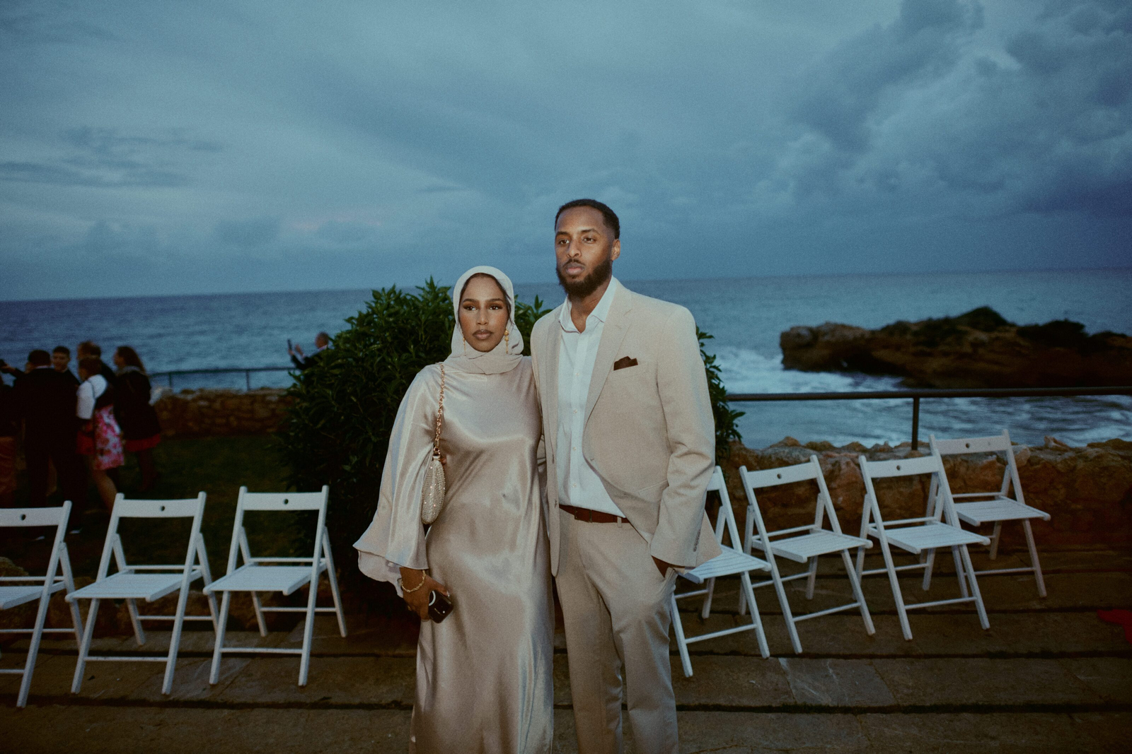 Group of friends enjoying the evening