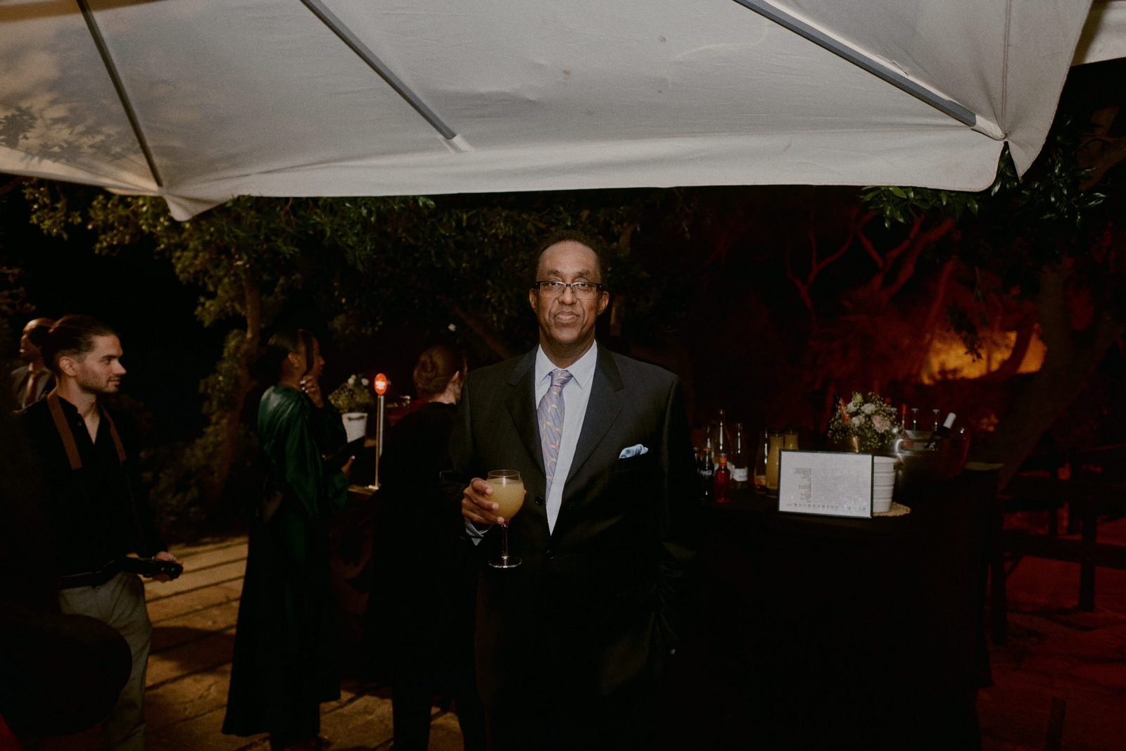 Guest laughing during the celebration