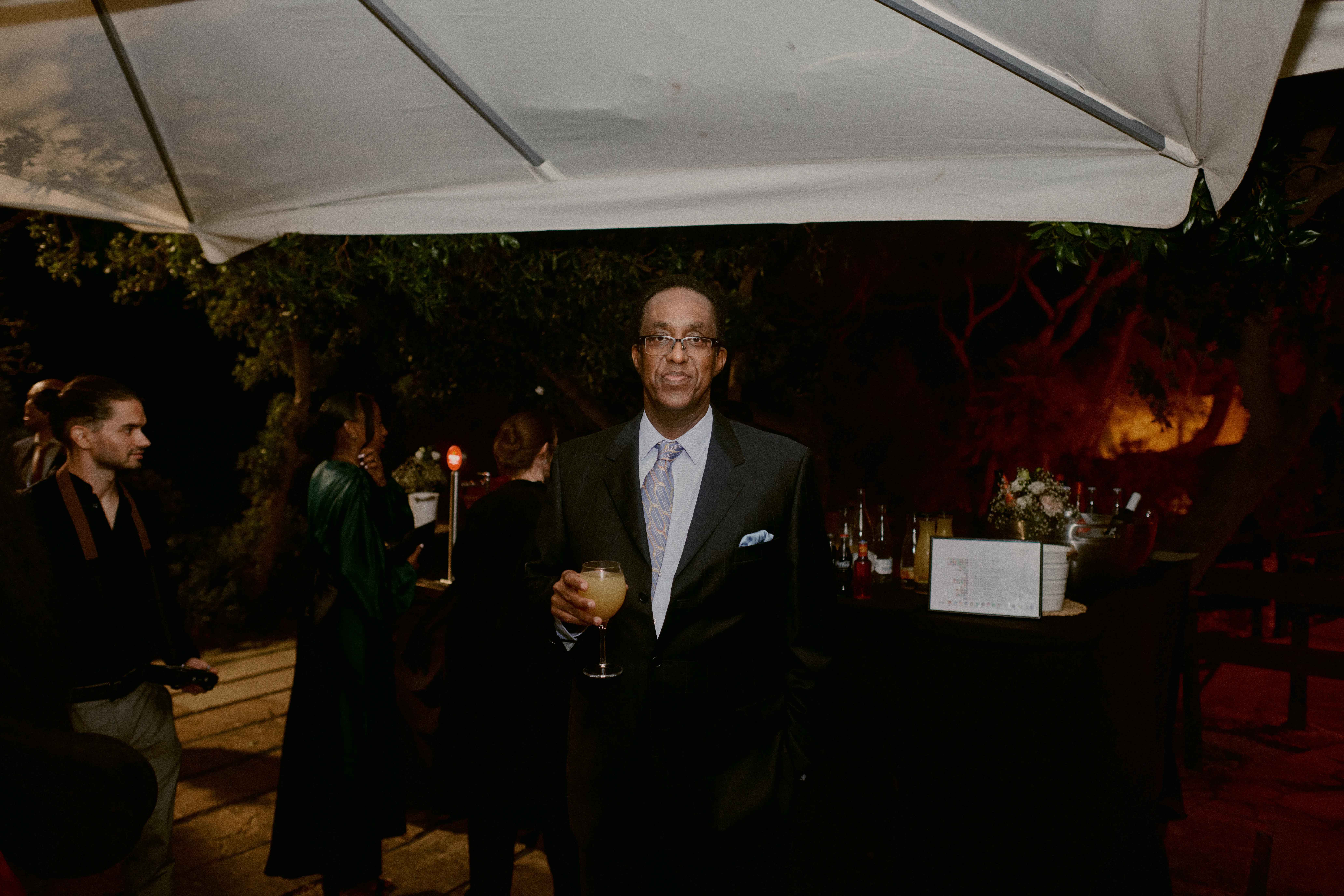 Guest laughing during the celebration