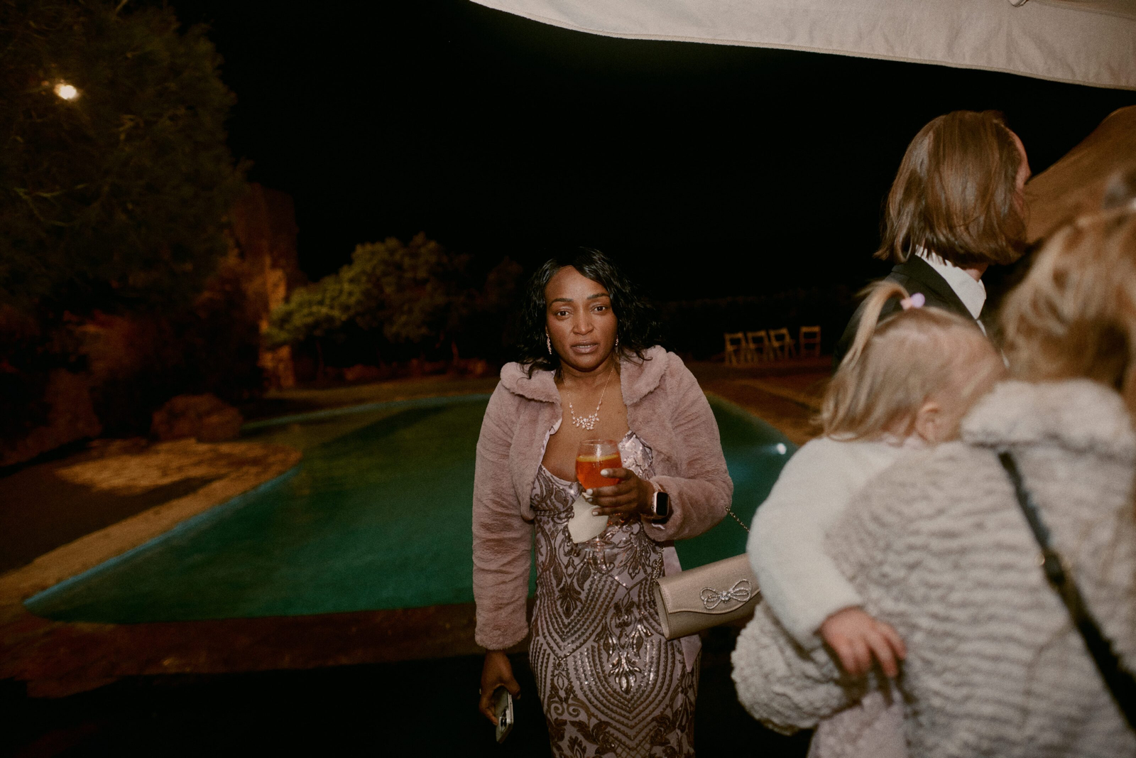 Guest raising a toast