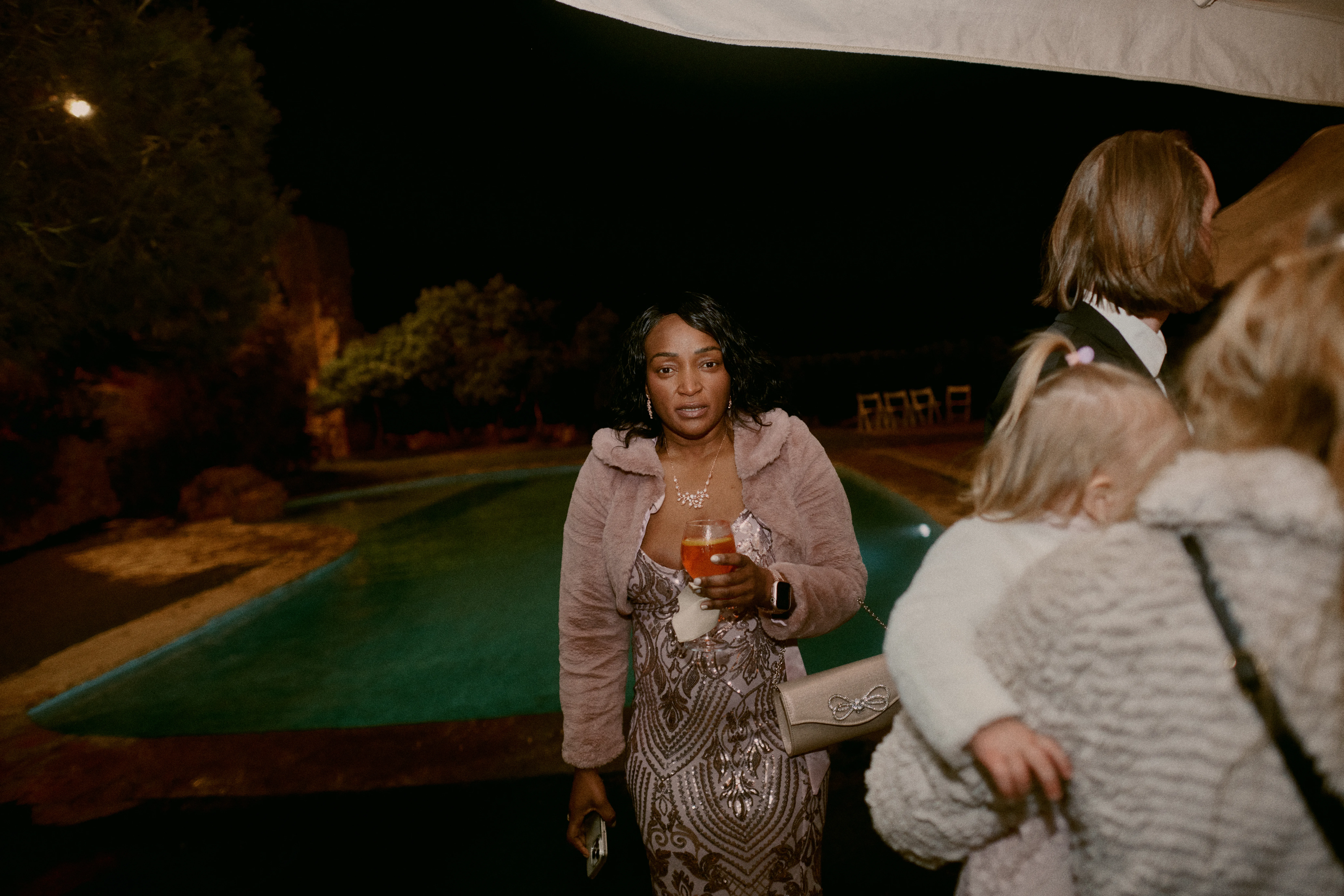 Guest raising a toast