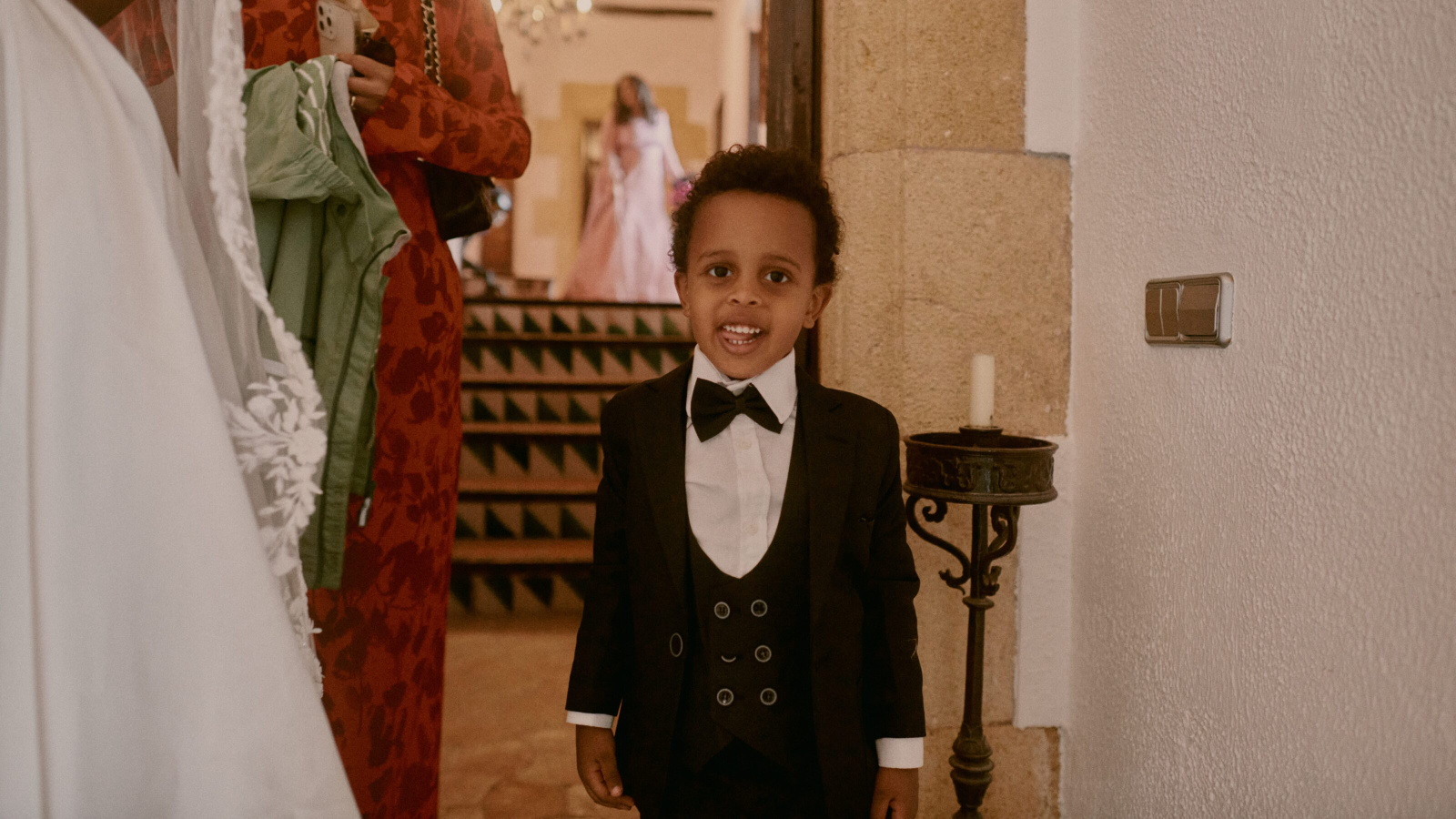 Guest with a happy expression