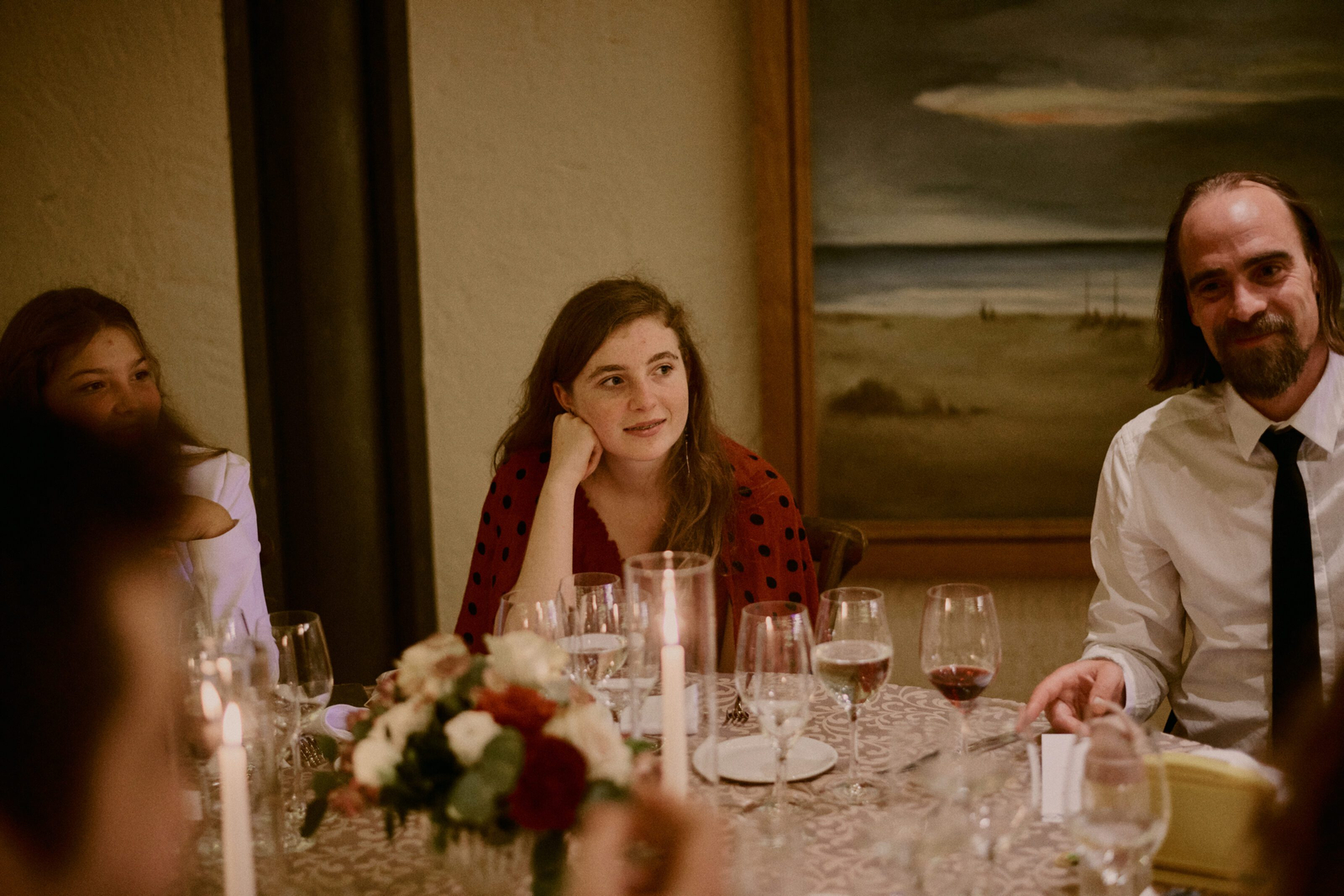 Guest sharing a laugh