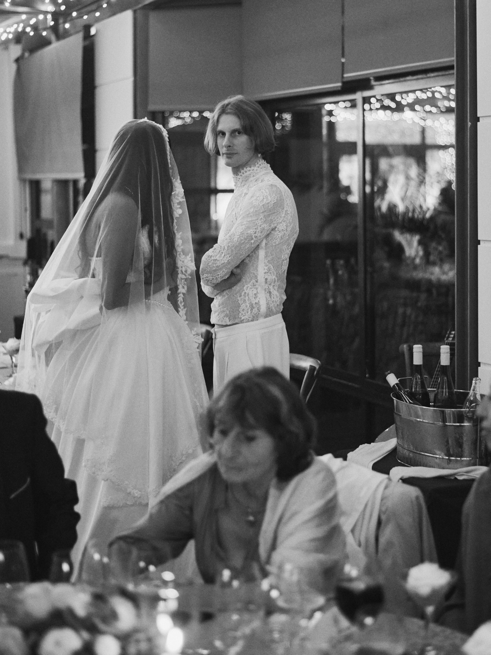 Guest laughing during the celebration