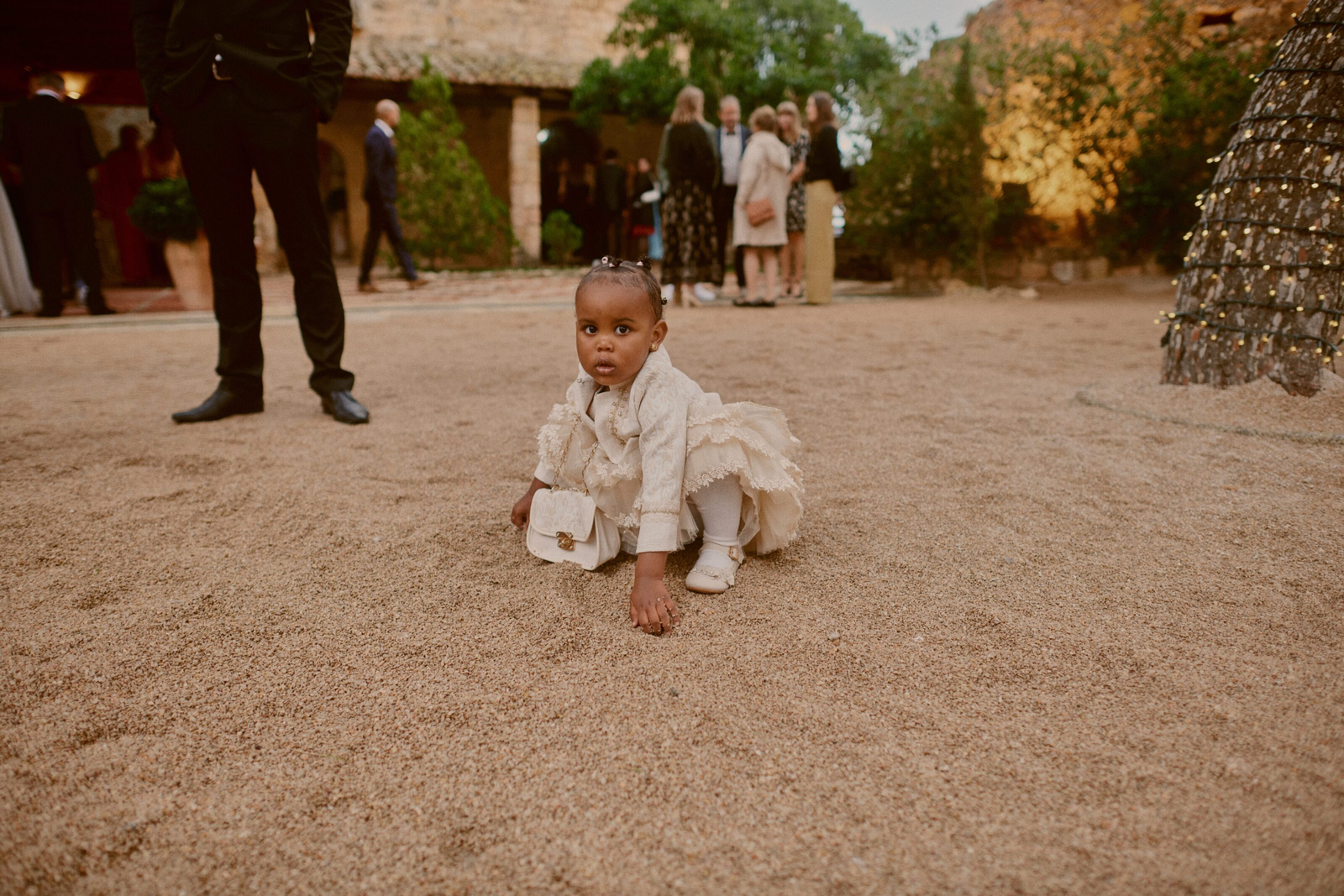 Guests having a lively chat