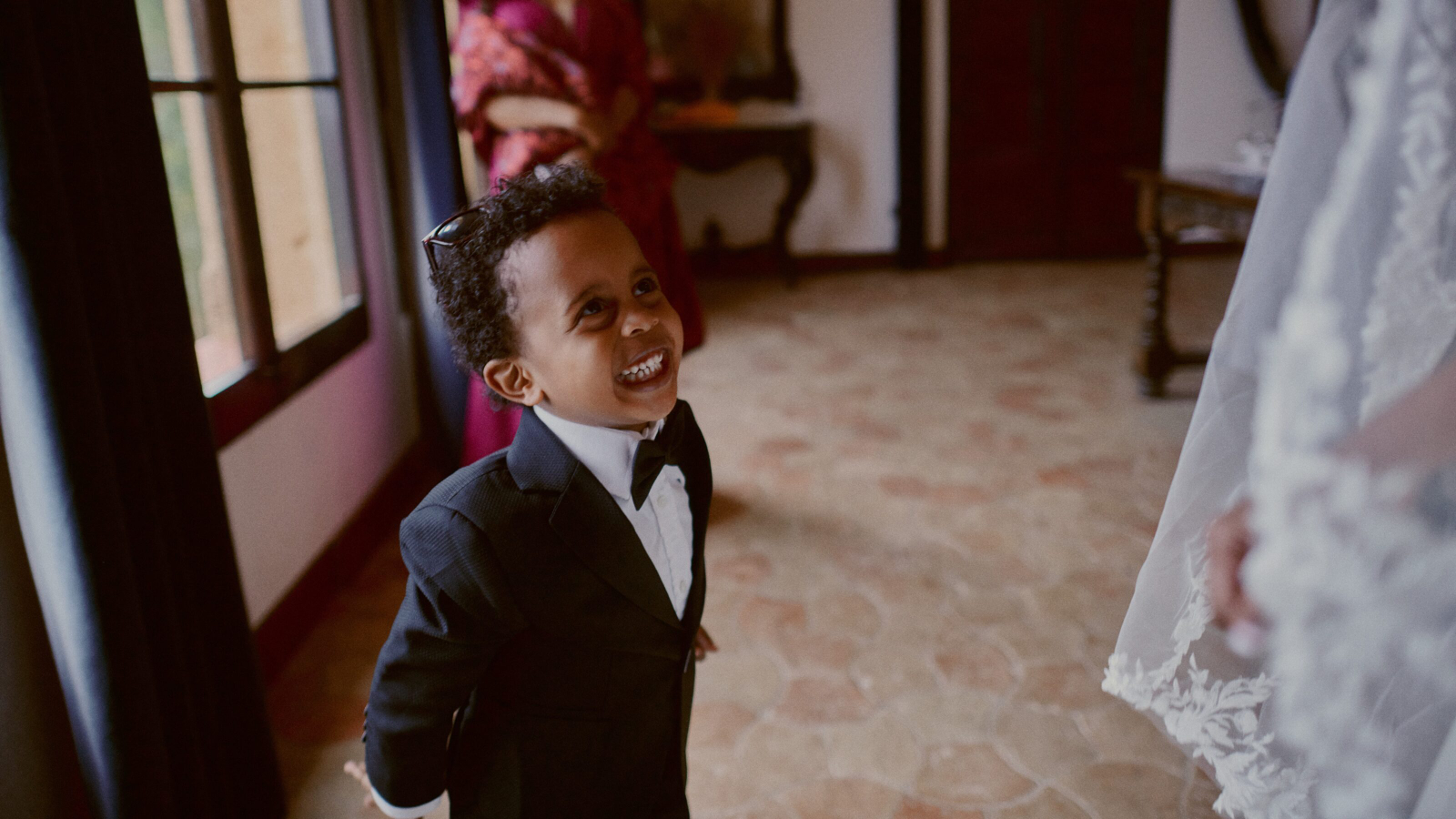 Guest cheering during the party