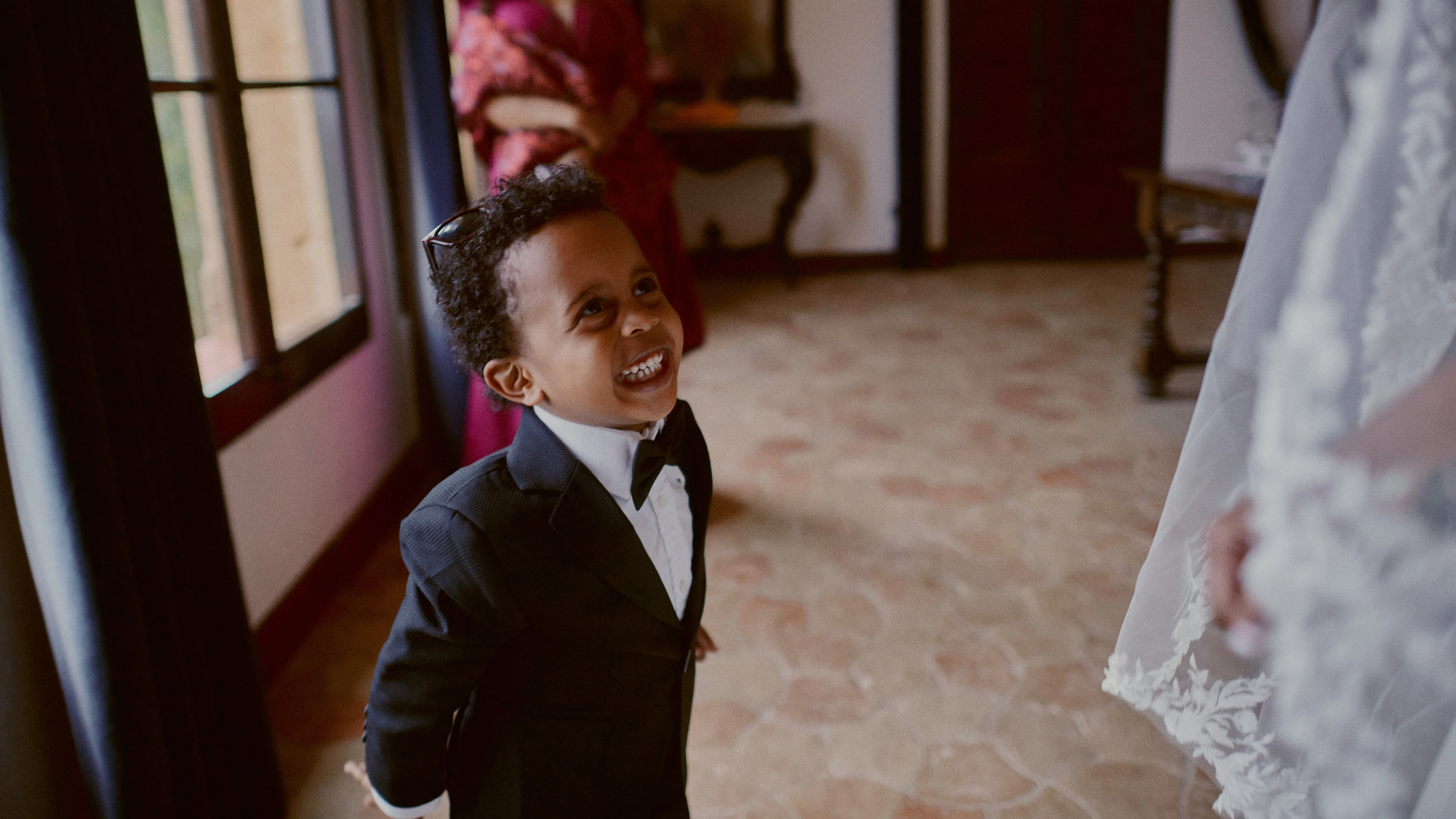 Guest cheering during the party