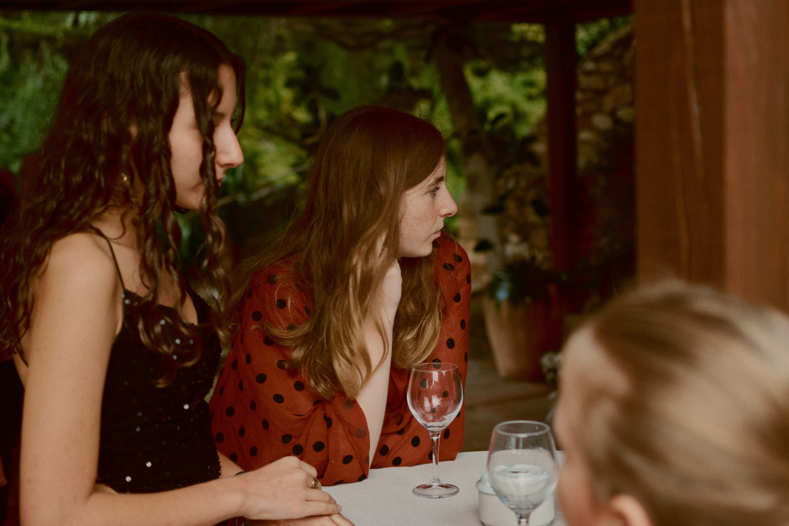 Candid moment among guests