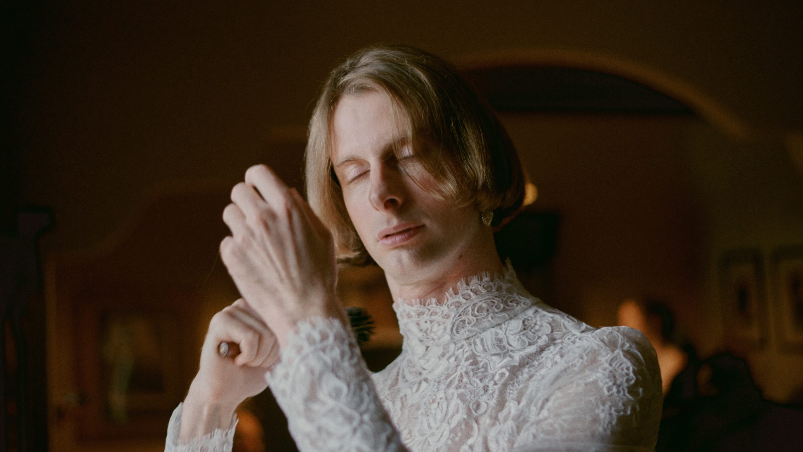 Guest with a joyful smile