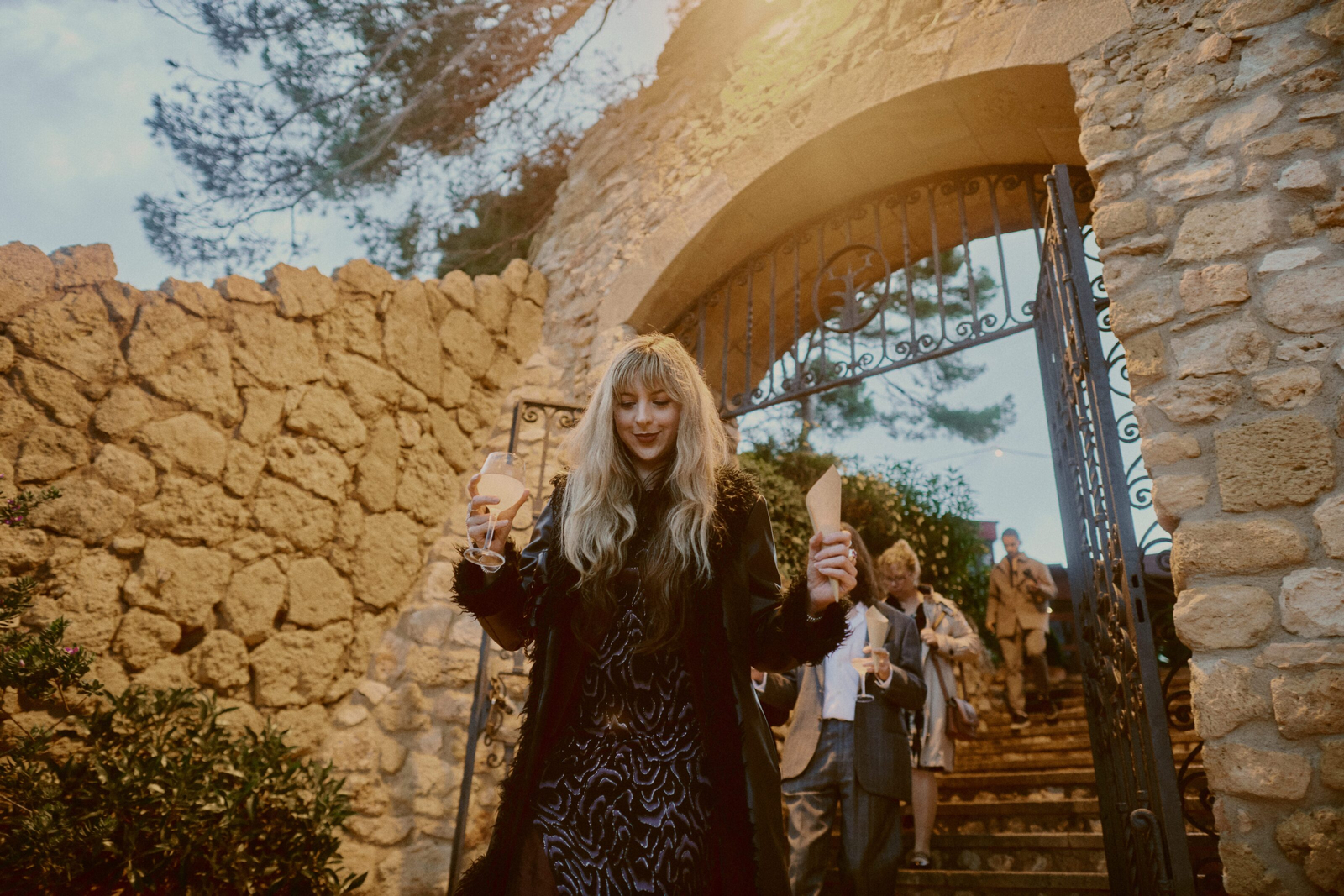 Guest raising a toast