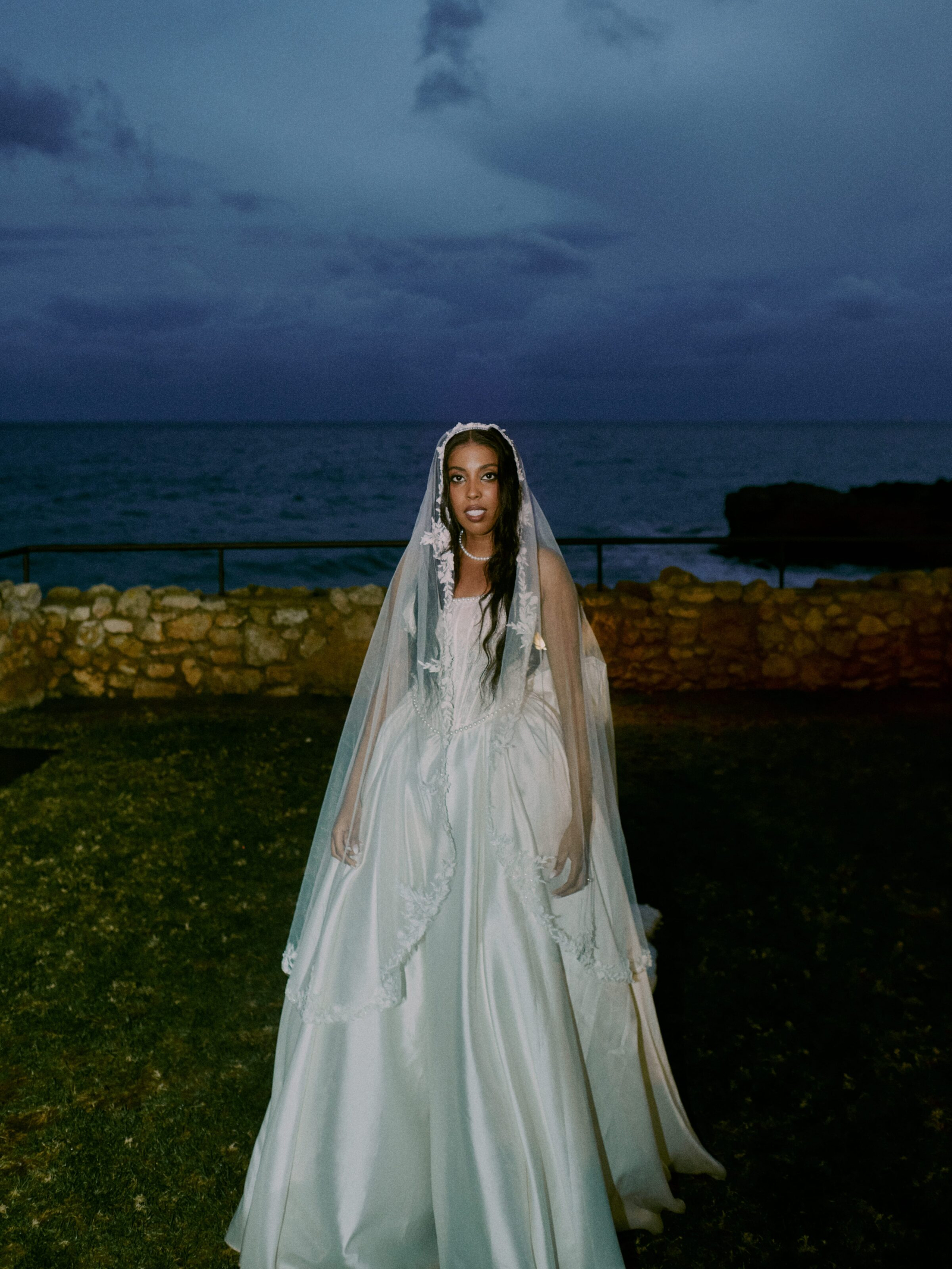 Couple laughing together outdoors