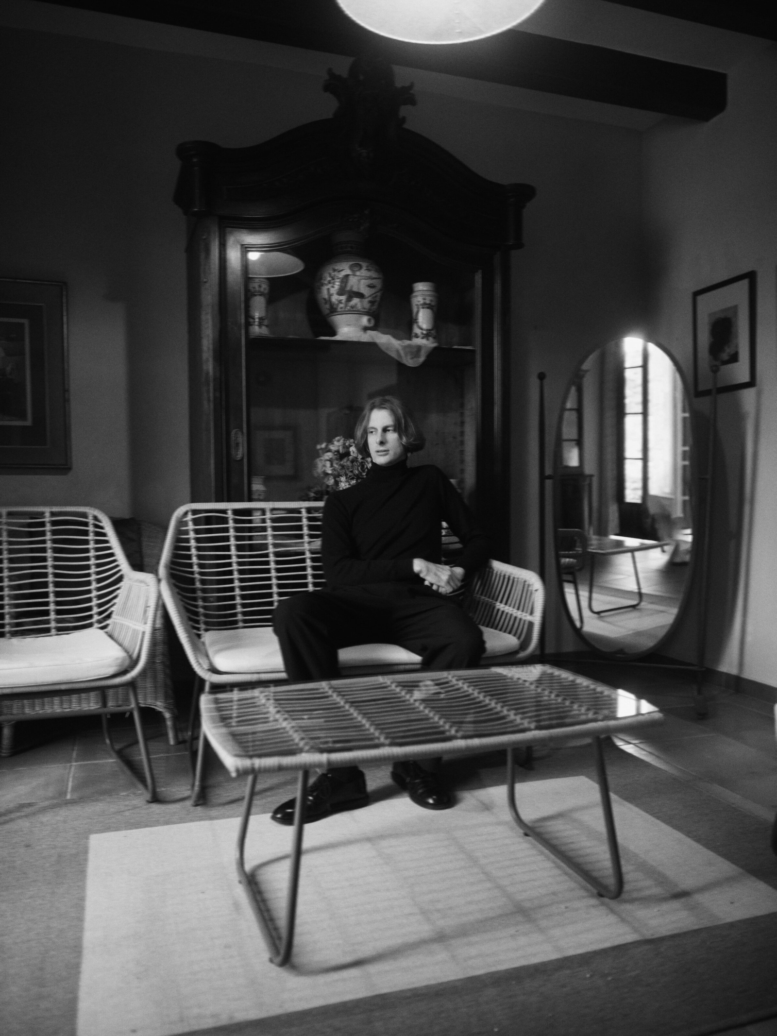 Outdoor wedding portrait with scenic background