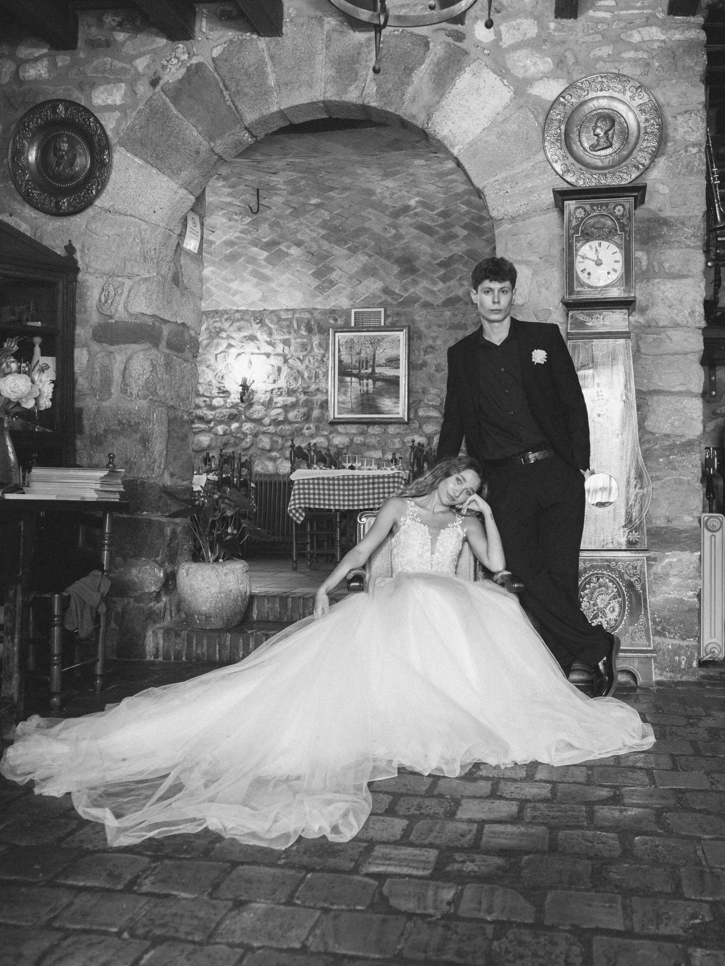 Luxury black and white wedding photo Norte de España