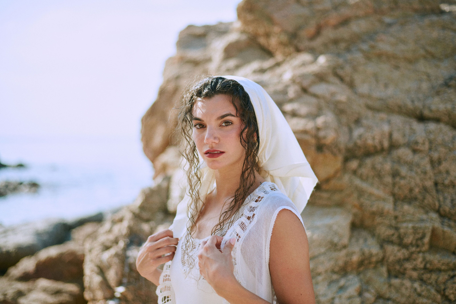 Elegant bridal pose