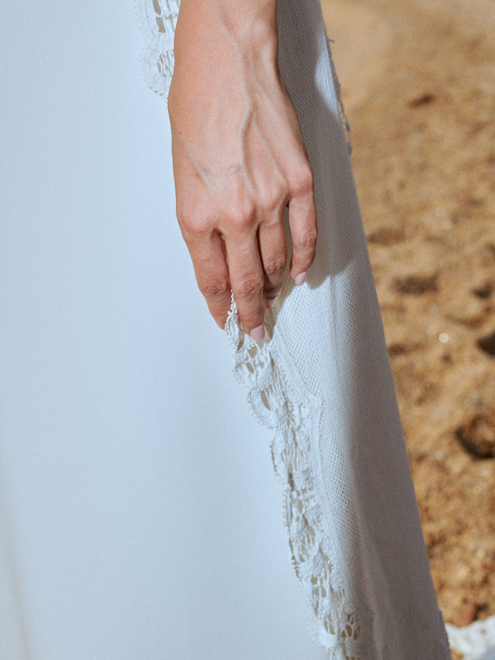 Bride gazing into the distance