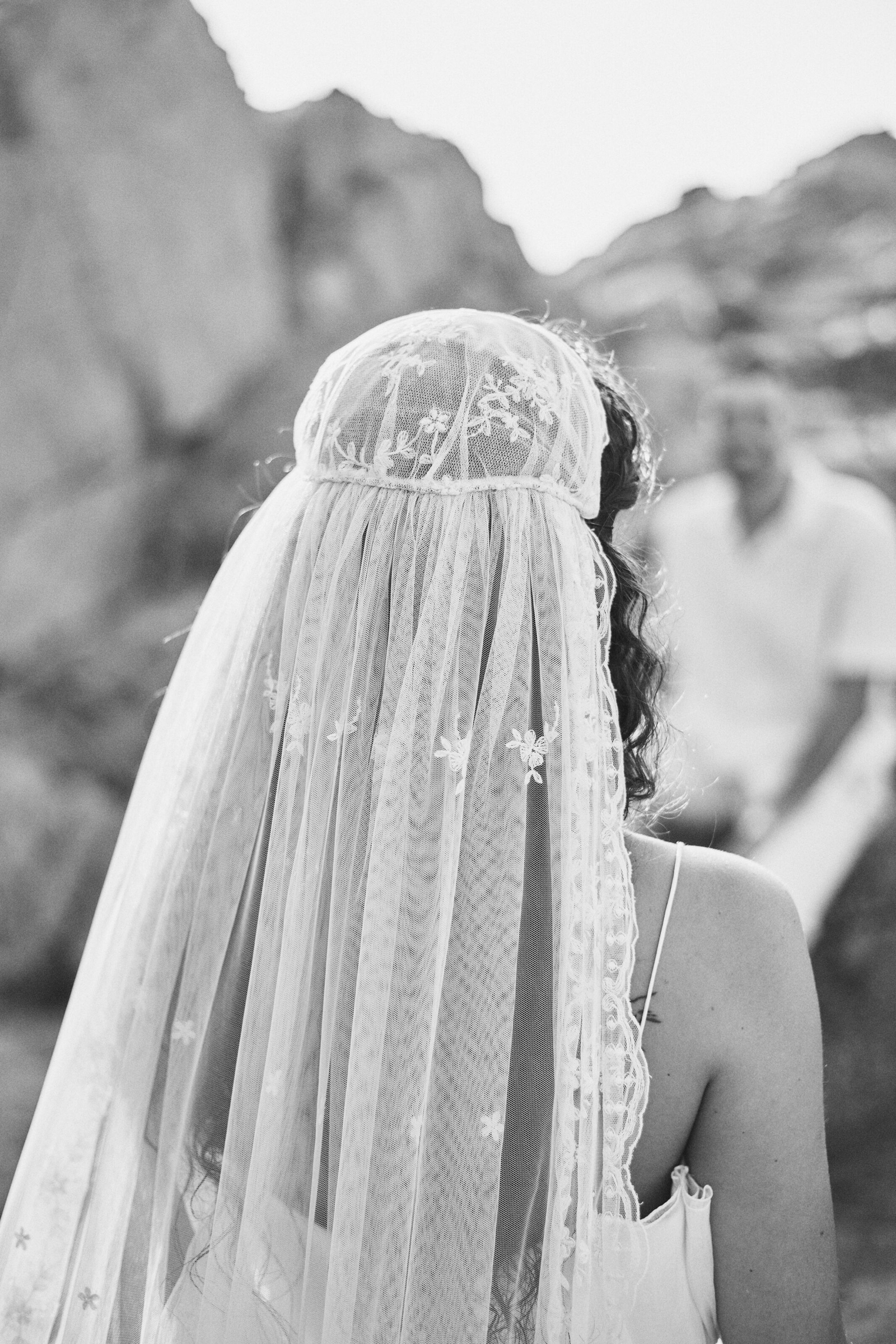 Golden hour wedding portrait