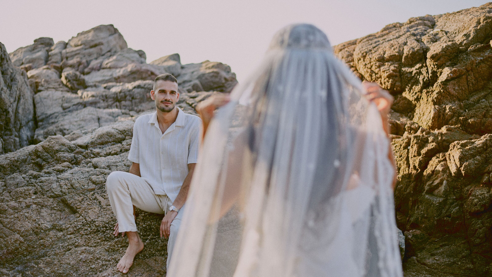 Cinematic wedding scene