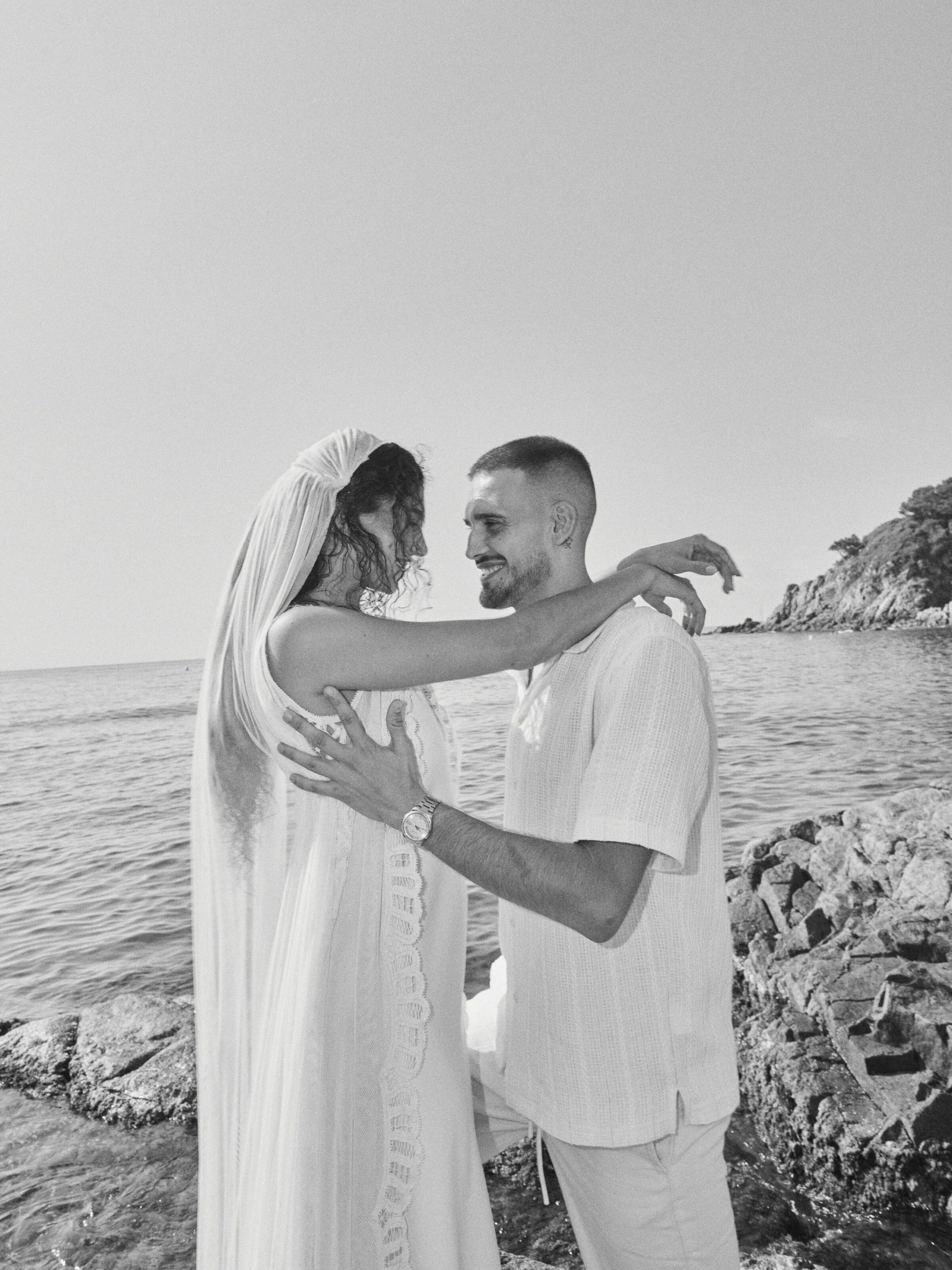 Cinematic wedding scene
