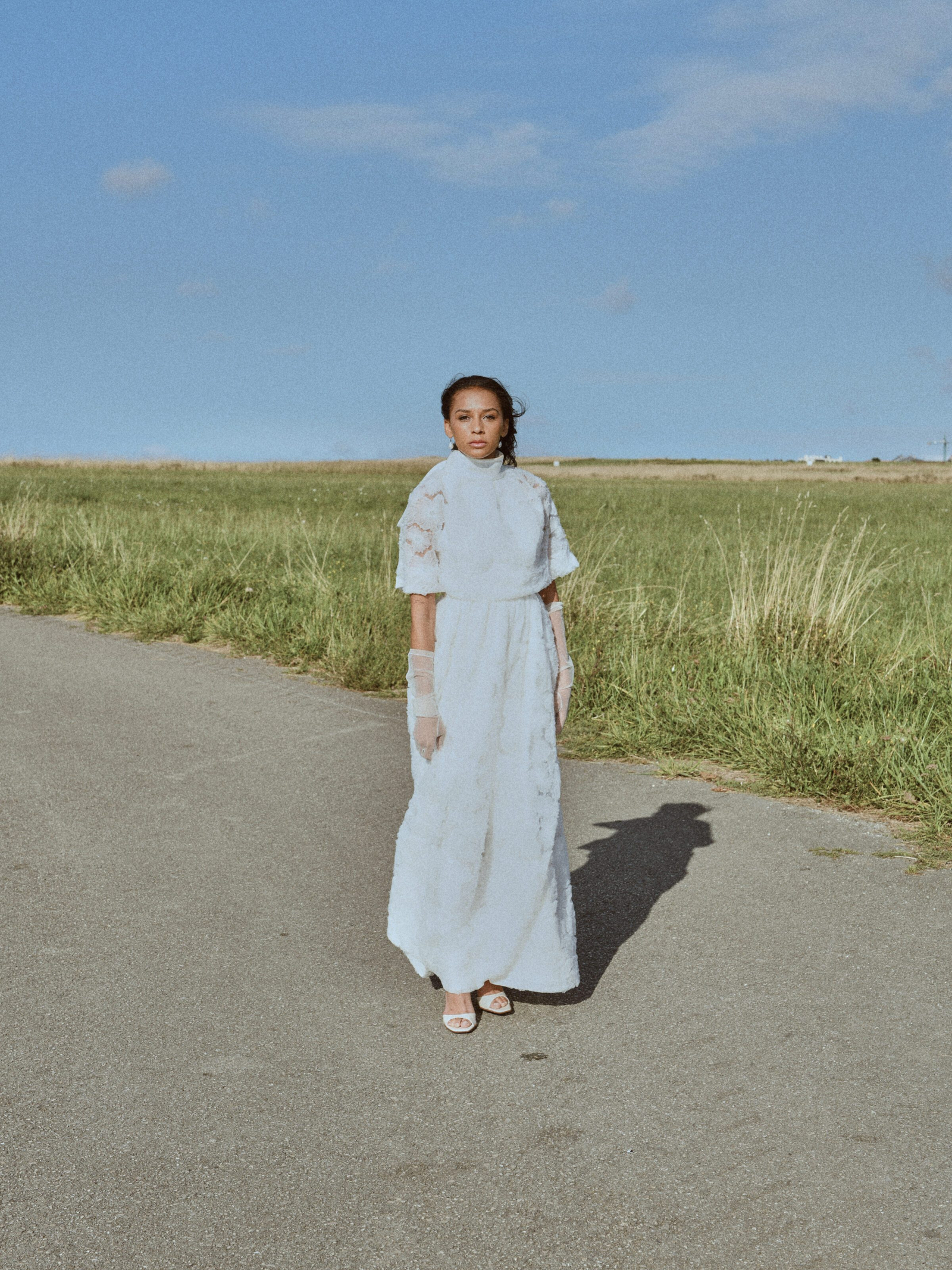 Golden hour wedding portrait