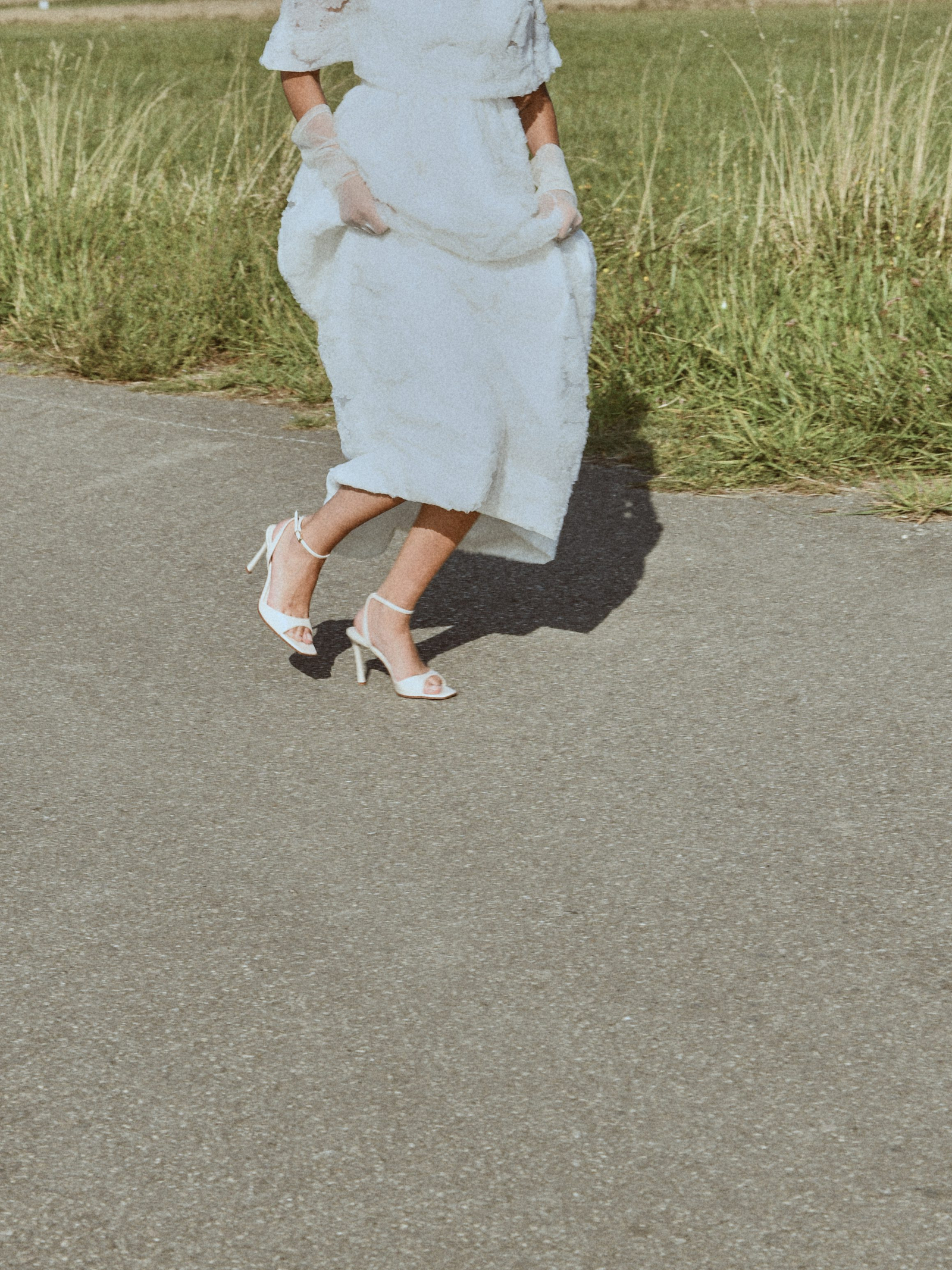 Bride gazing into the distance