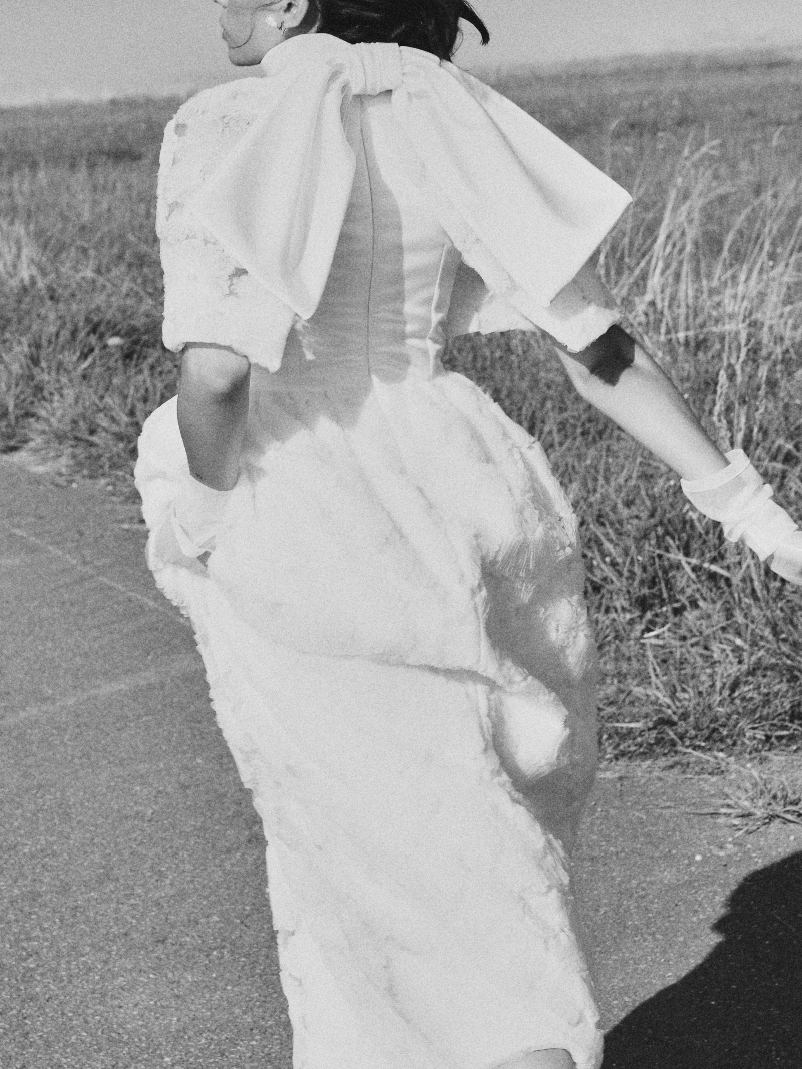 Joyful couple walking together