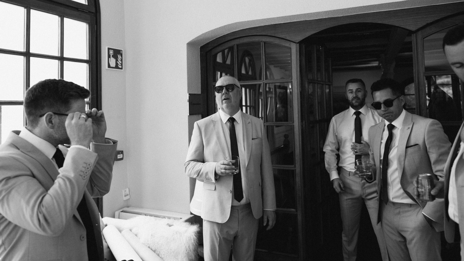 Wedding photographer in Barcelona at La Farinera with analog wedding style Barcelona