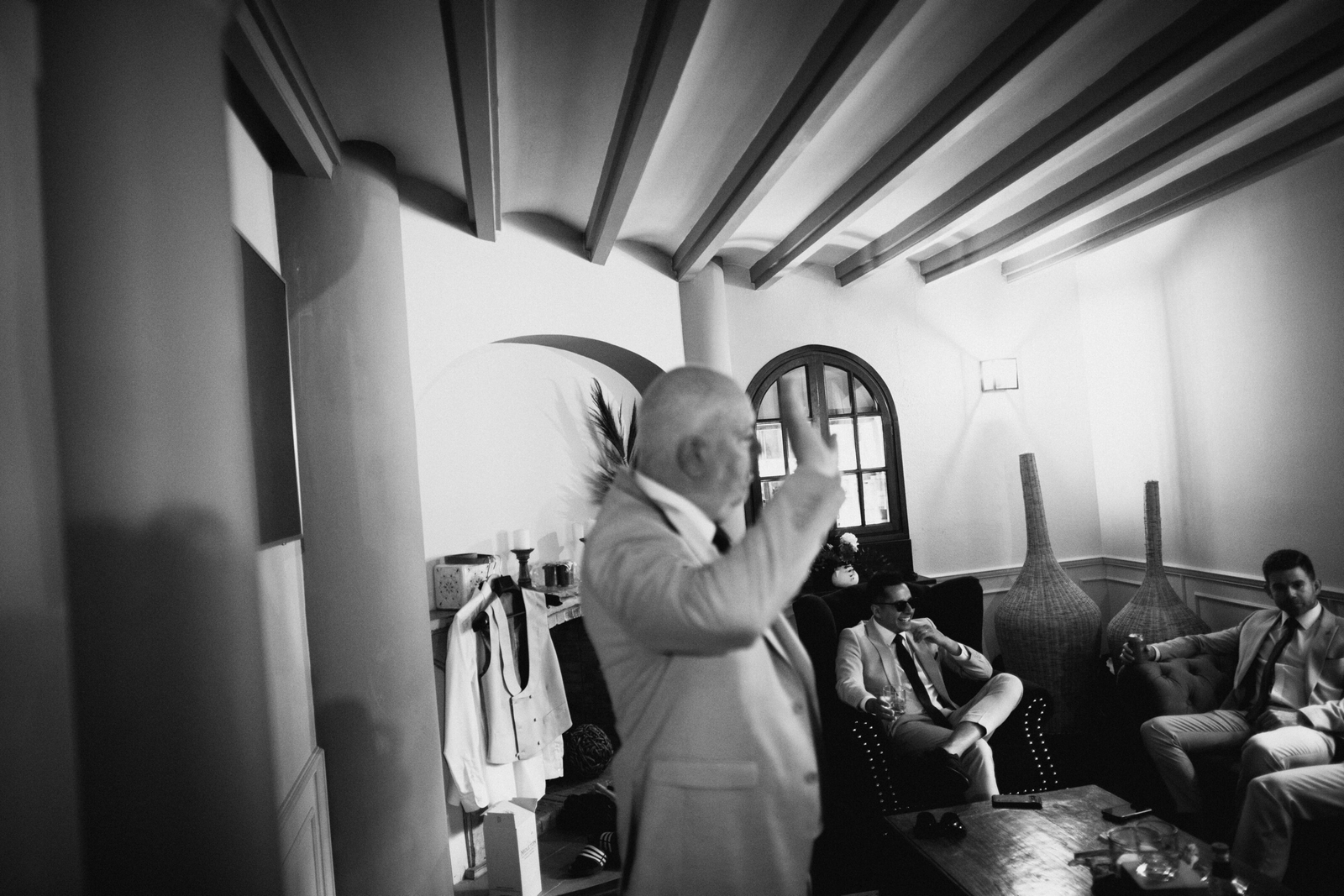 Wedding photographer in Barcelona at La Farinera with film wedding photographer