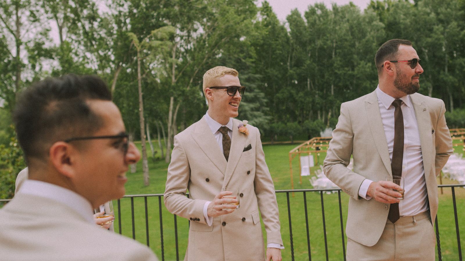 Wedding photographer in Barcelona at La Farinera with analog wedding look