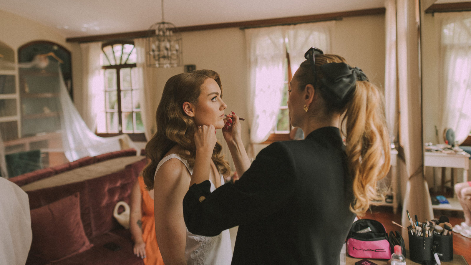 Wedding photographer in Barcelona at La Farinera with film wedding look Catalonia Spain