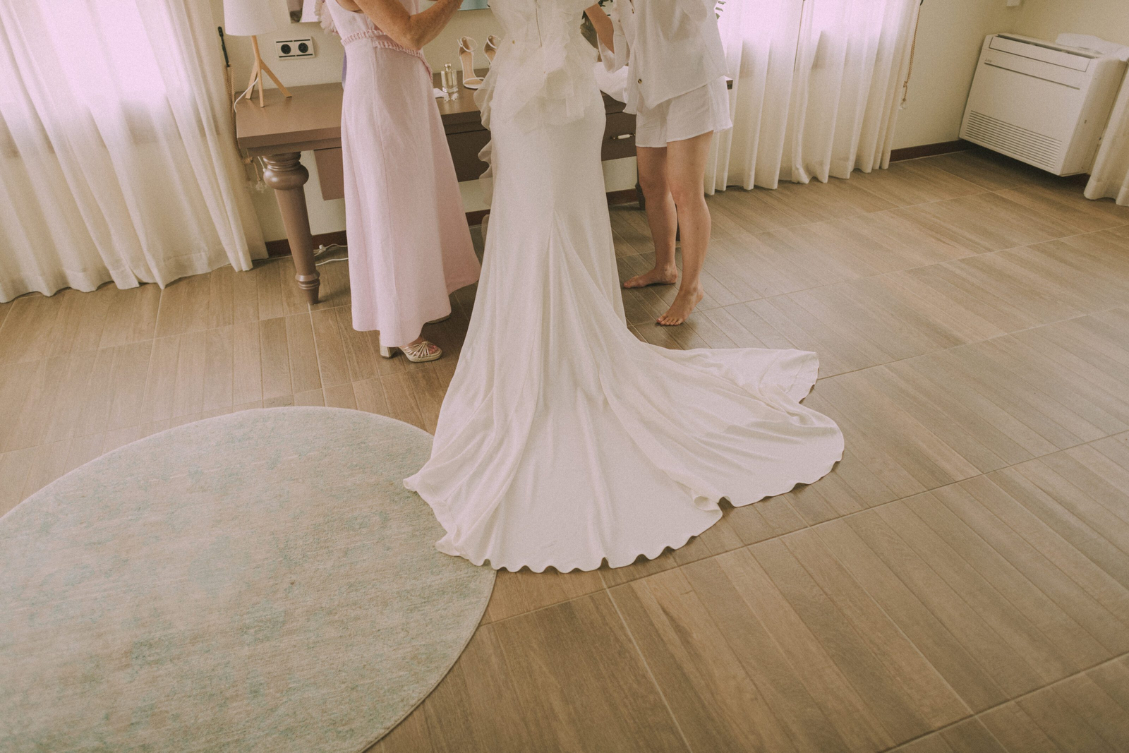 Wedding photographer in Barcelona at La Farinera with film wedding look Catalonia
