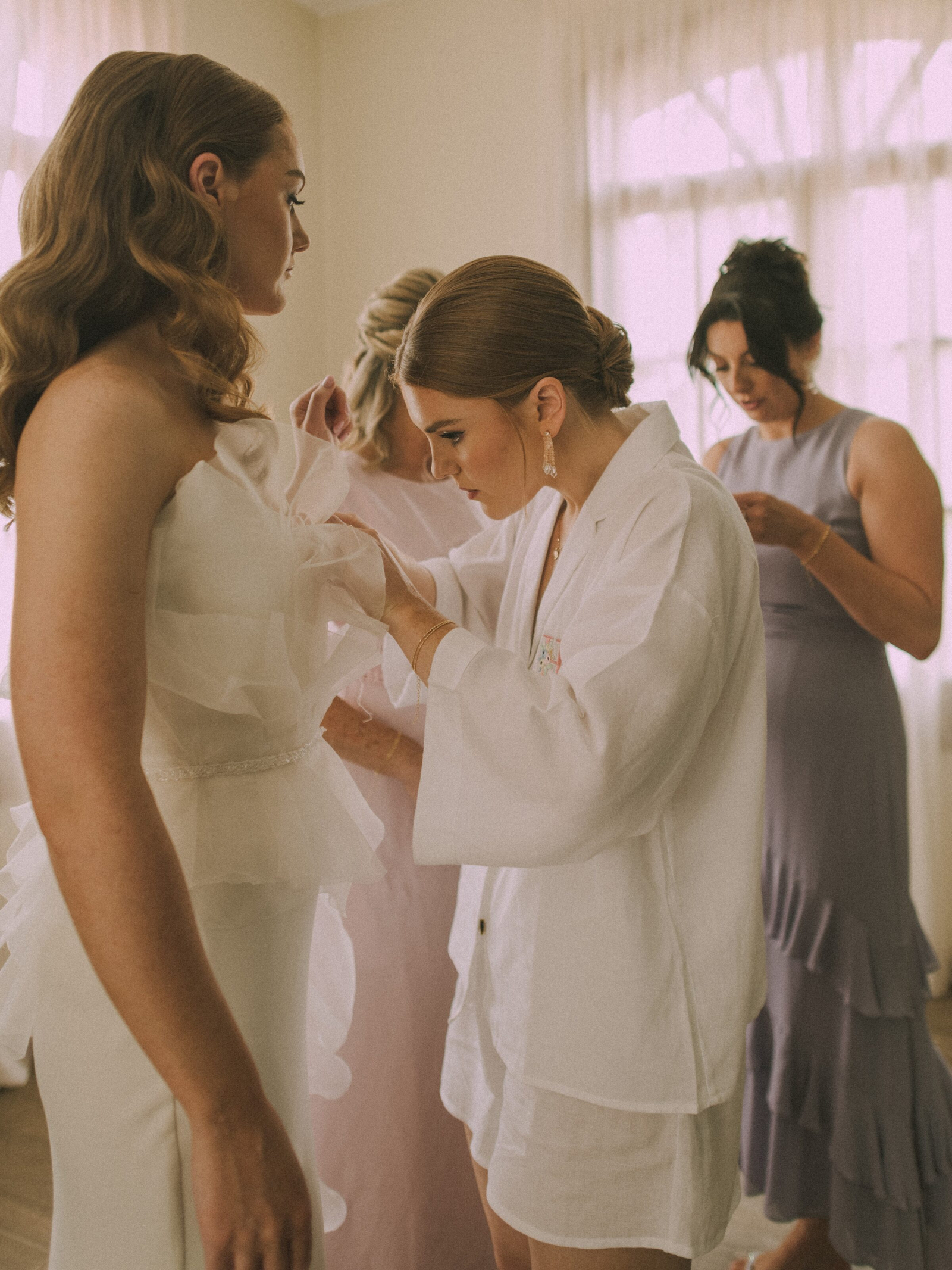 Wedding photographer in Barcelona at La Farinera with luxury wedding style Catalonia