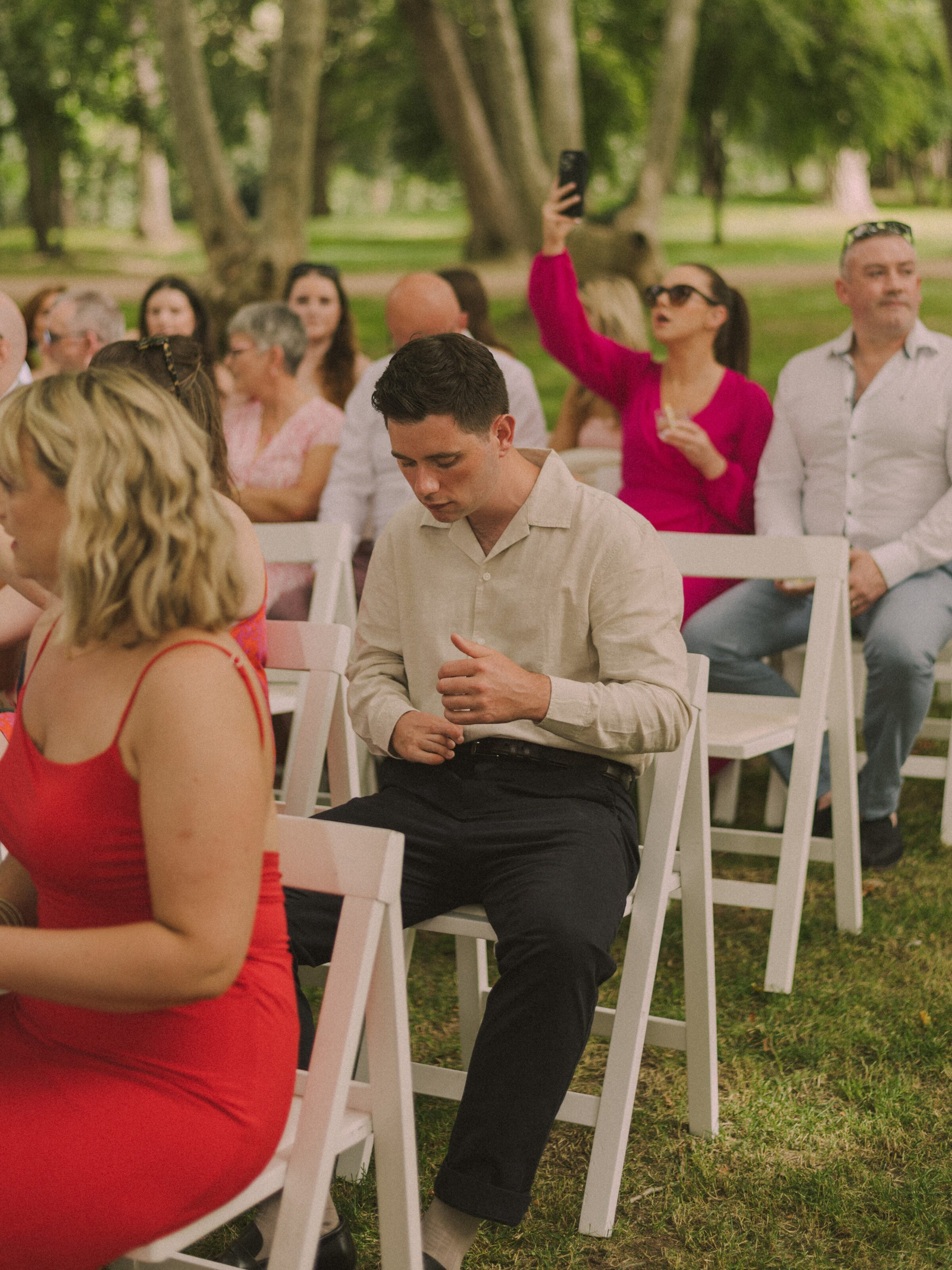 Wedding photographer in Barcelona at La Farinera with candid wedding photographer Spain