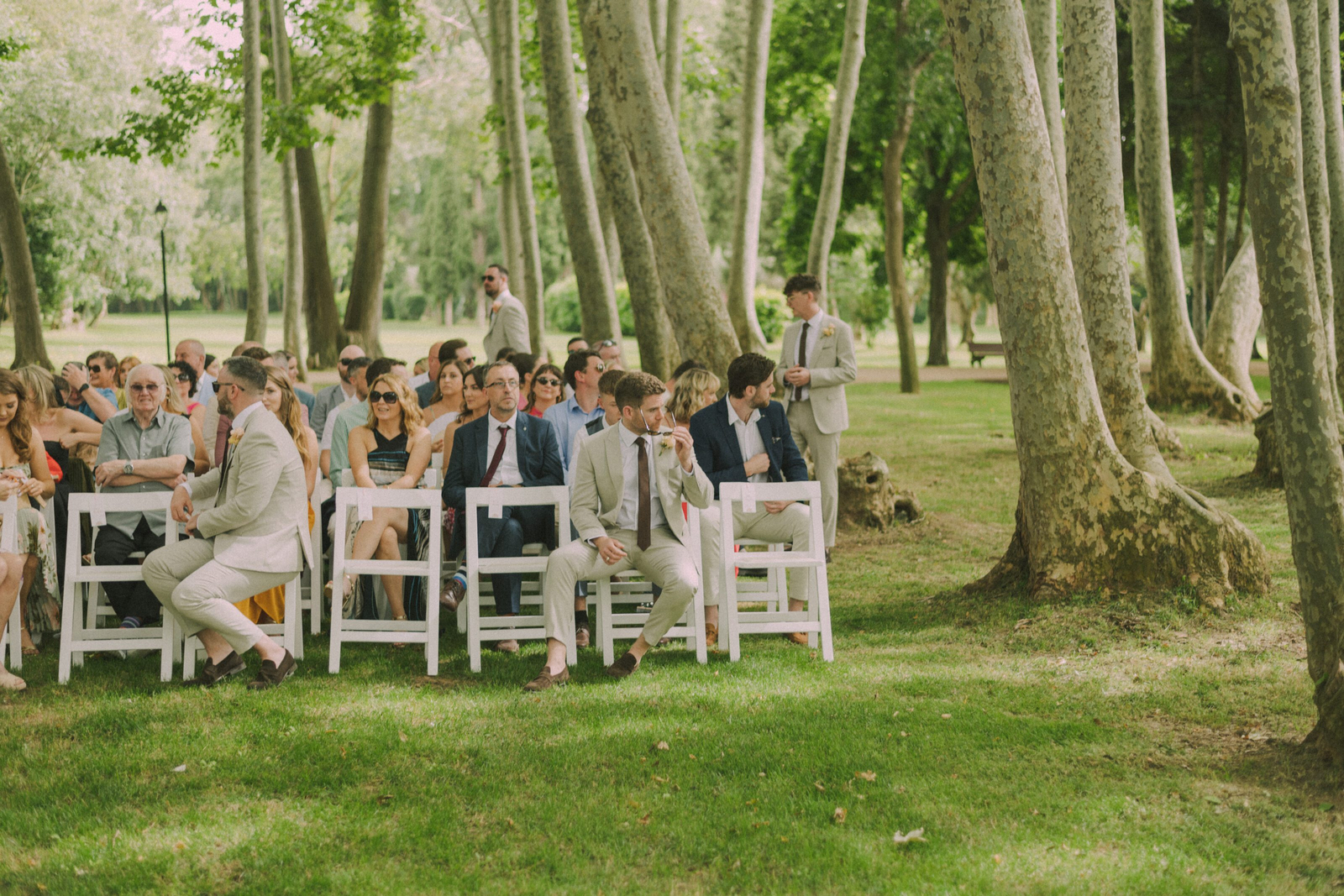 Wedding photographer in Barcelona at La Farinera with analog wedding style Spain