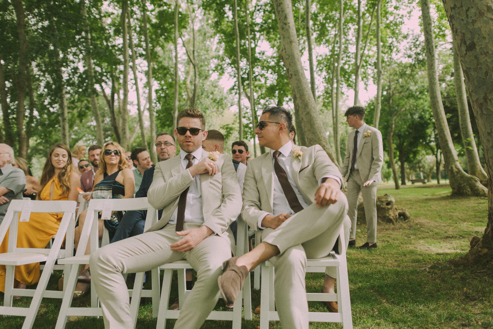 Wedding photographer in Barcelona at La Farinera with vintage wedding style Spain