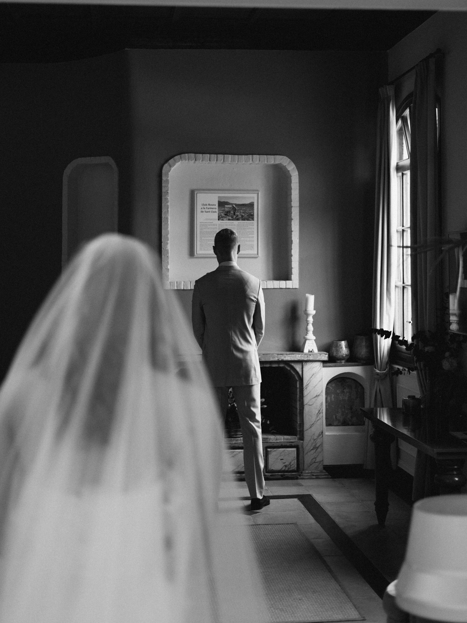 Wedding photographer in Barcelona at La Farinera with film wedding look Barcelona