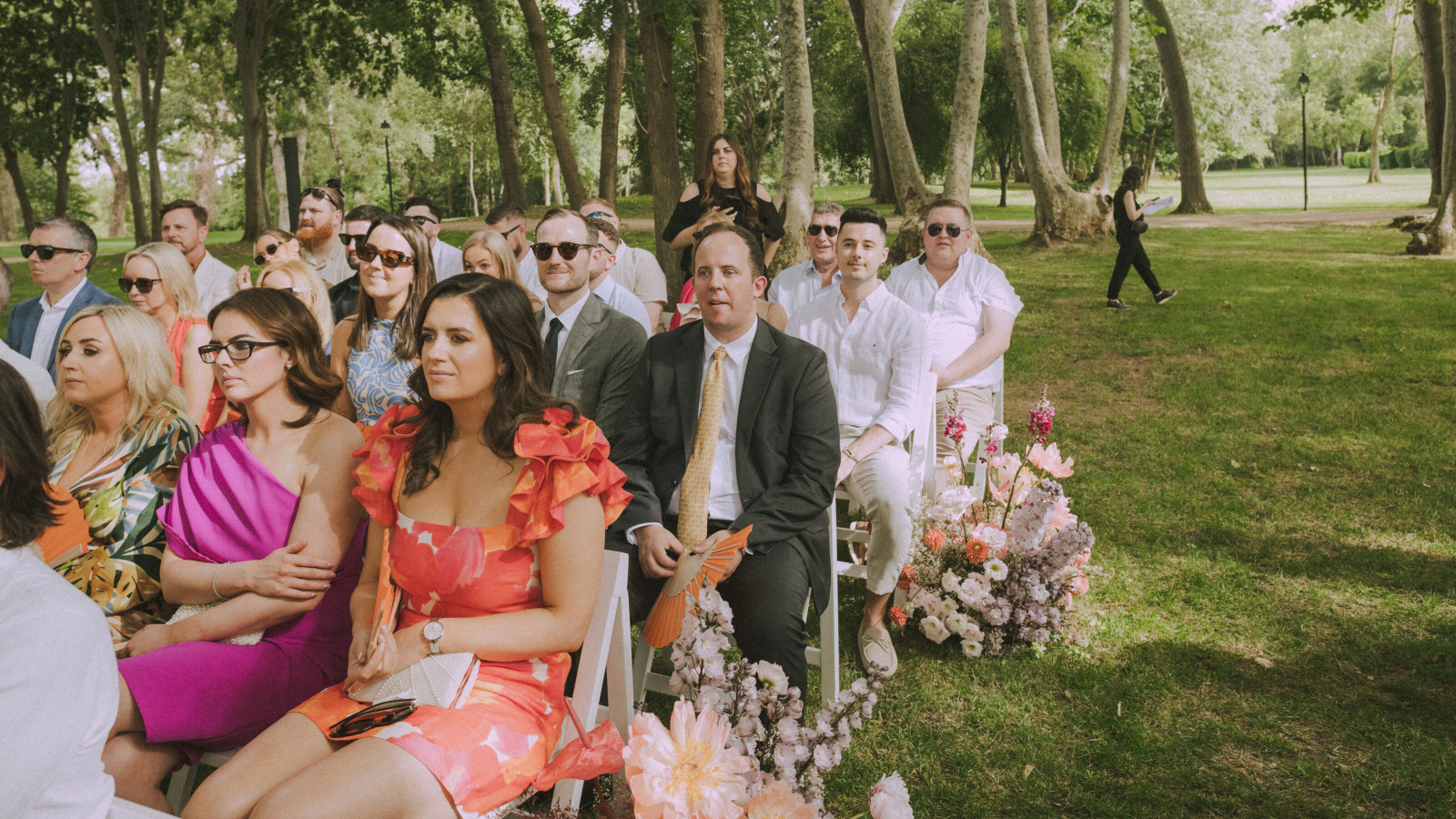 Luxury wedding reception at La Farinera documented with vintage aesthetic, Barcelona