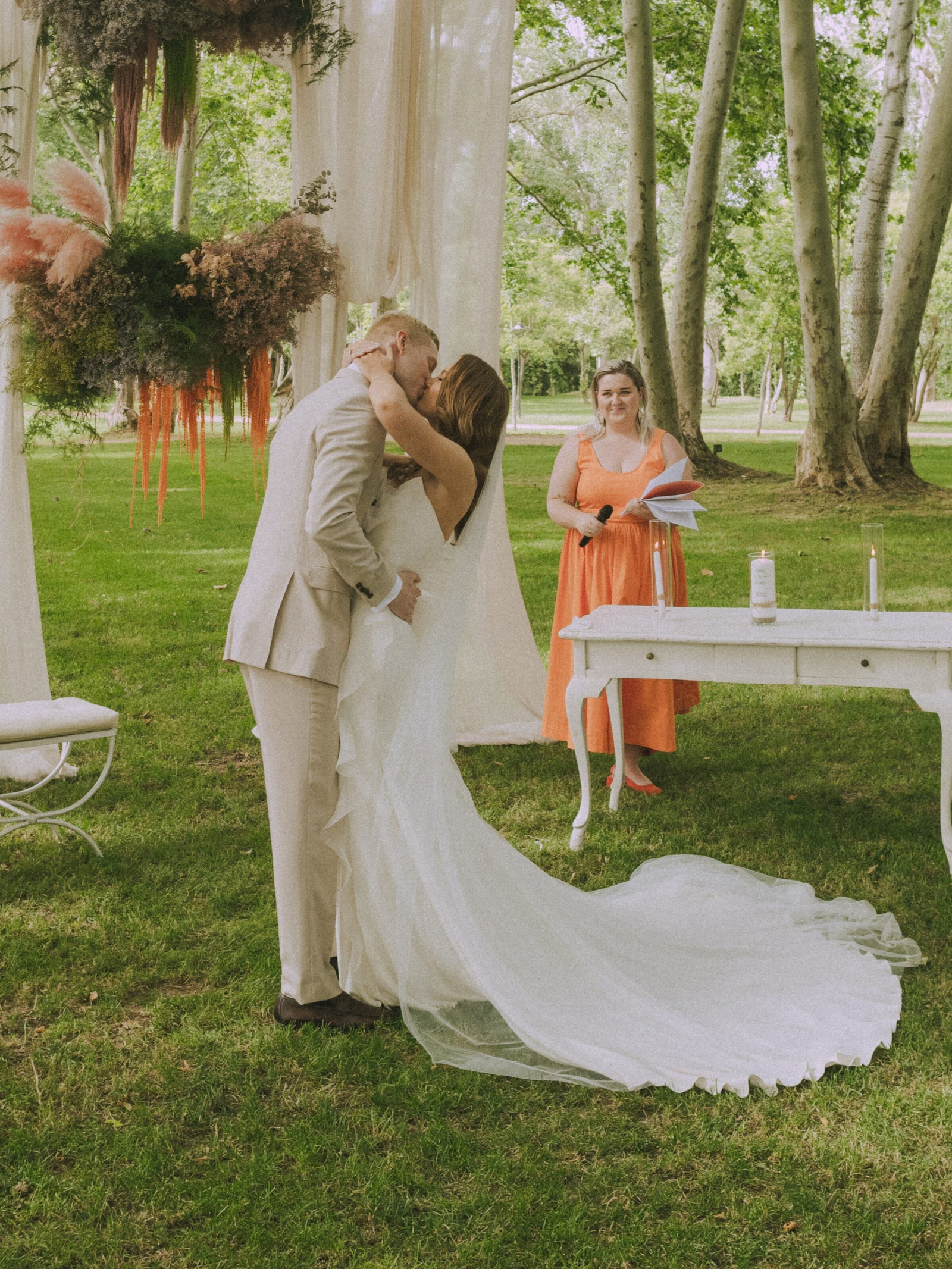 Wedding photographer in Barcelona at La Farinera with candid wedding photographer Catalonia Spain